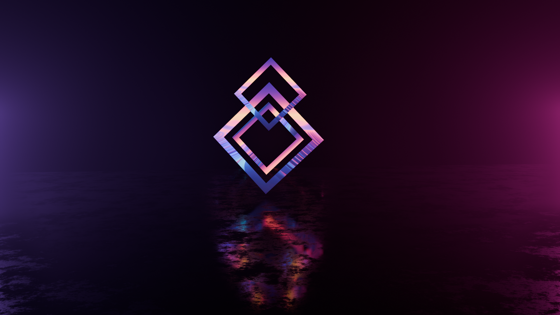 General 1920x1080 digital art abstract reflection logo