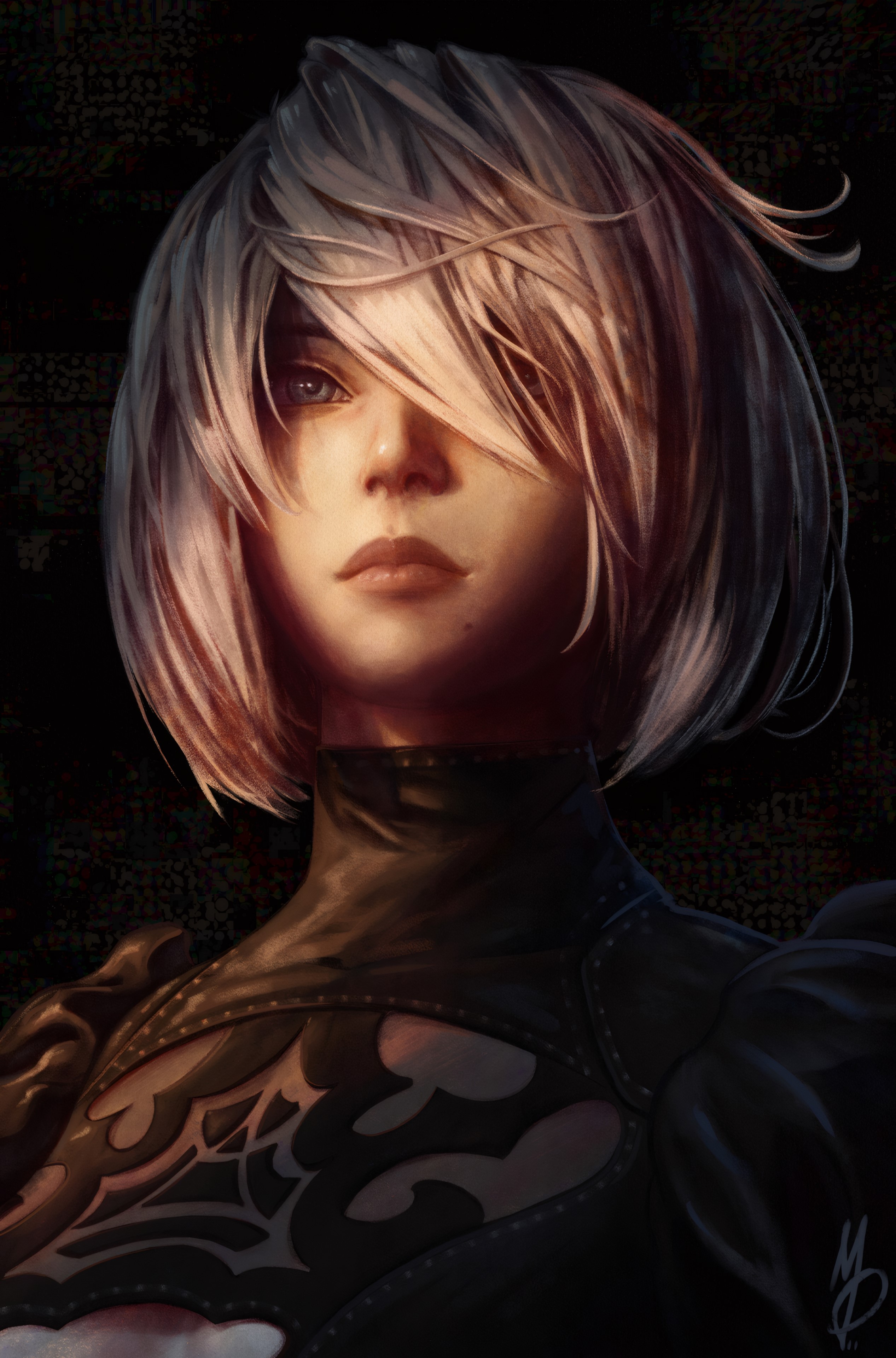 General 2534x3840 Max58 Nier: Automata 2B (Nier: Automata) digital art artwork