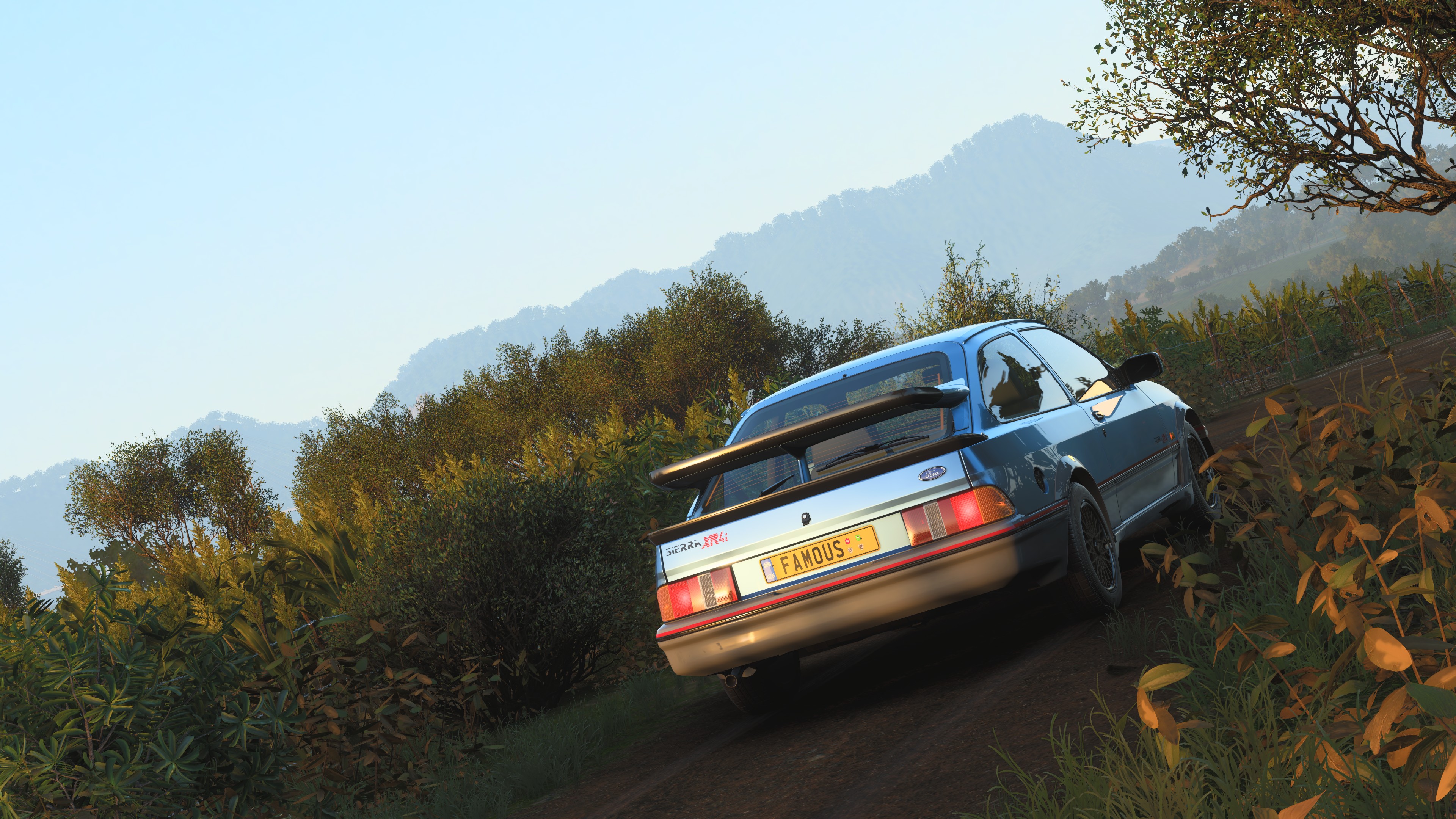 General 3840x2160 Forza Horizon 5 Ford Sierra landscape Mexico 4K gaming PC gaming British cars Ford Turn 10 Studios Xbox Game Studios car vehicle PlaygroundGames video game art field licence plates taillights rear view video games CGI