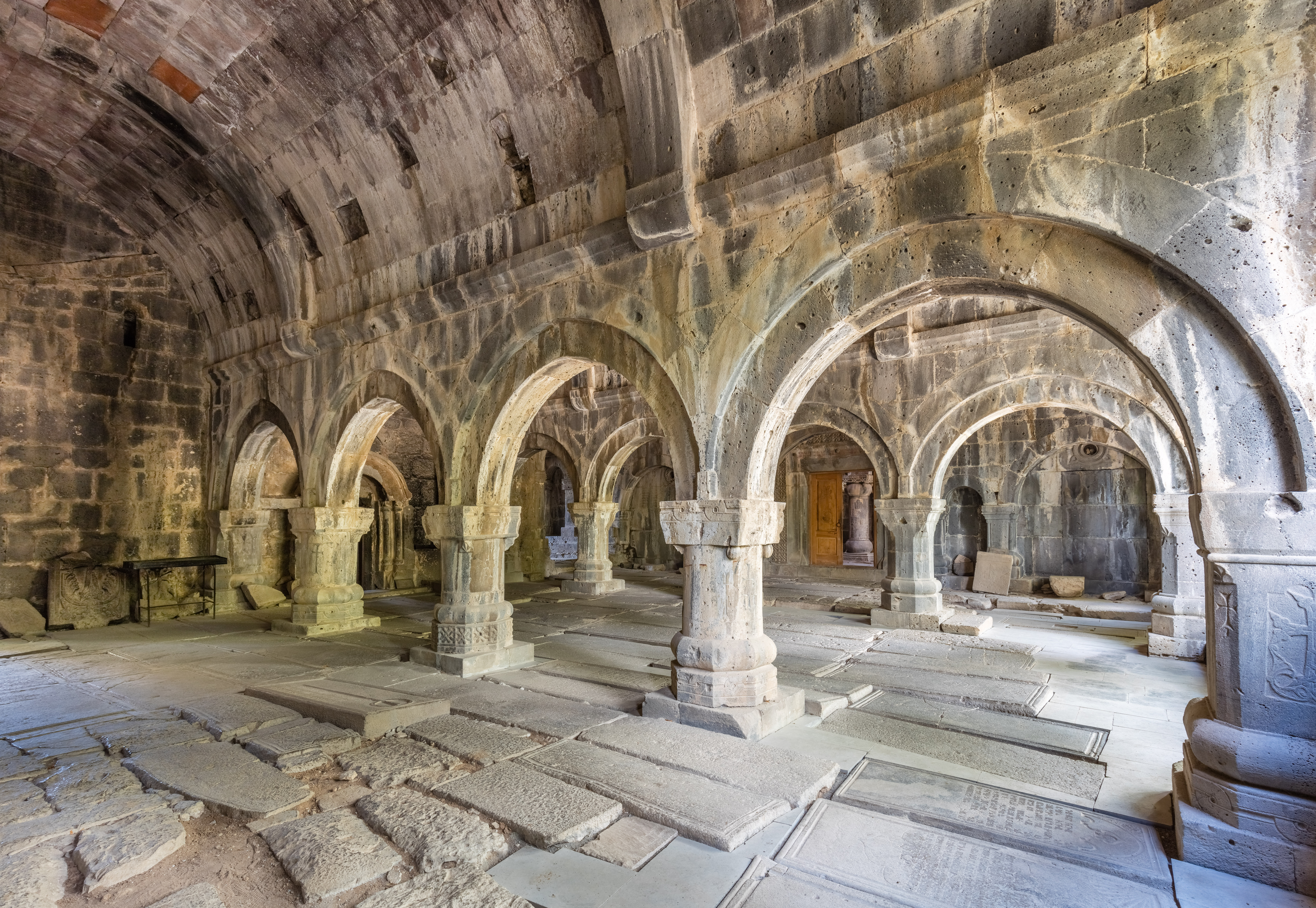 General 8001x5523 monastery Armenia church building tiles architecture pillar interior