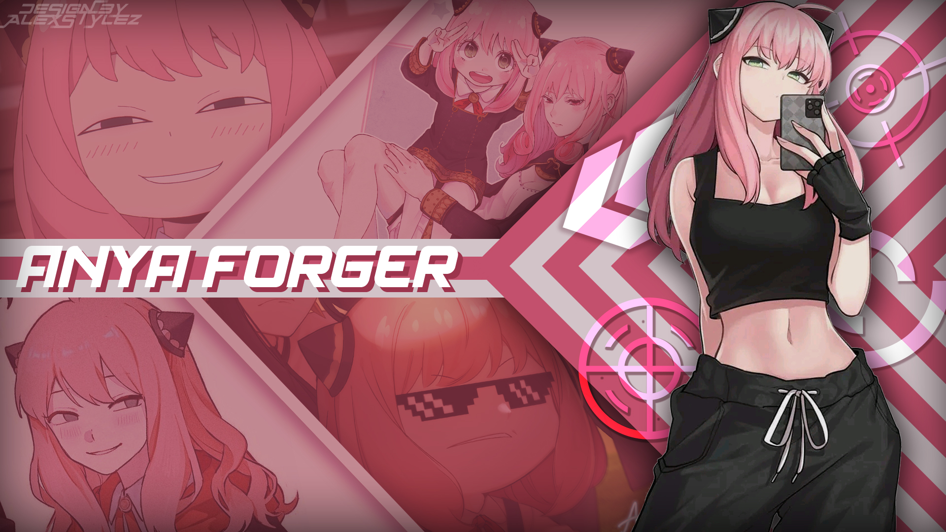 Anime 1920x1080 Anya Forger Spy x Family anime pink anime girls belly pink hair green eyes