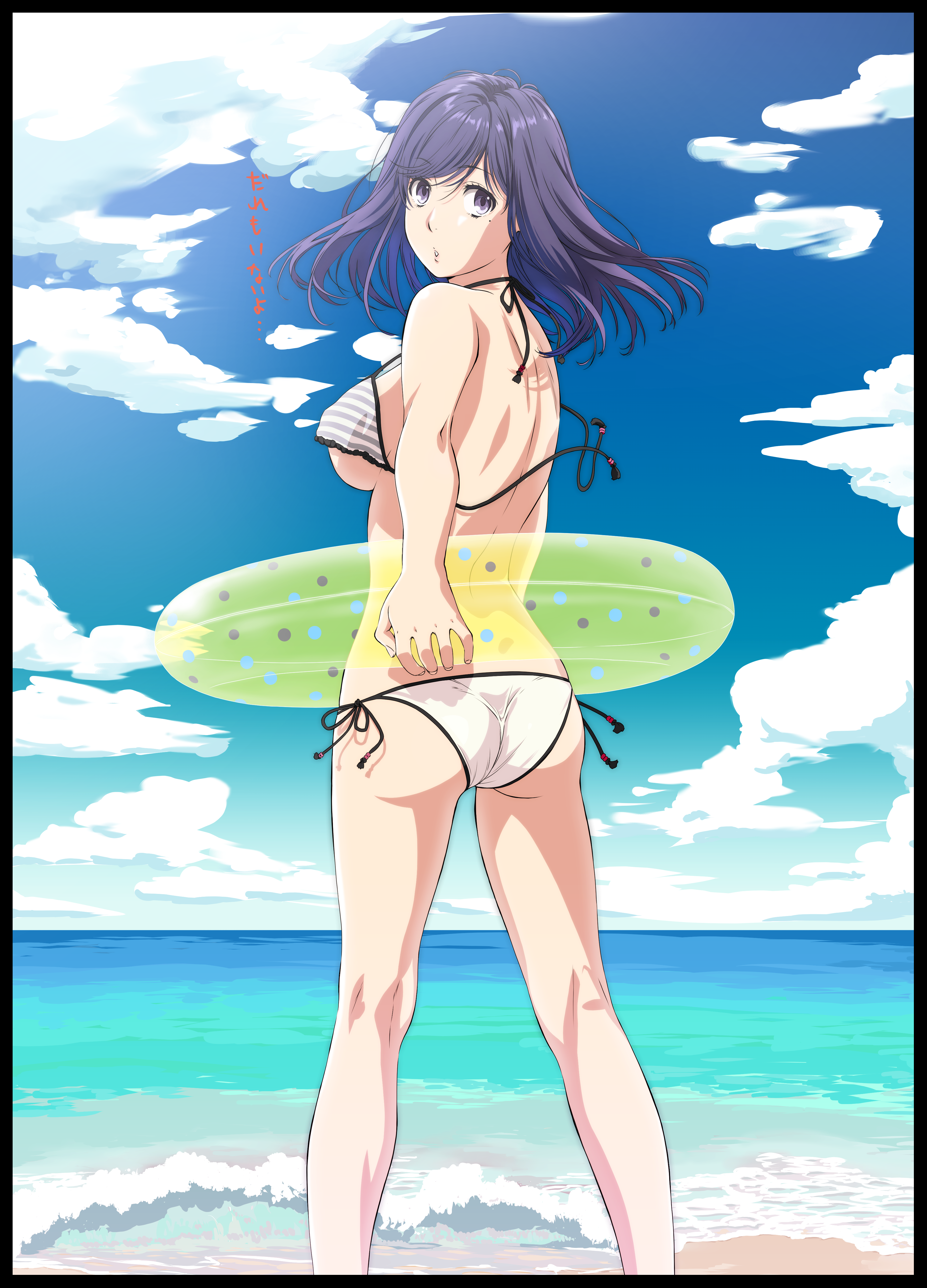 Anime 3600x5000 anime anime girls Kakitama original characters portrait display swimwear ass wardrobe malfunction bikini