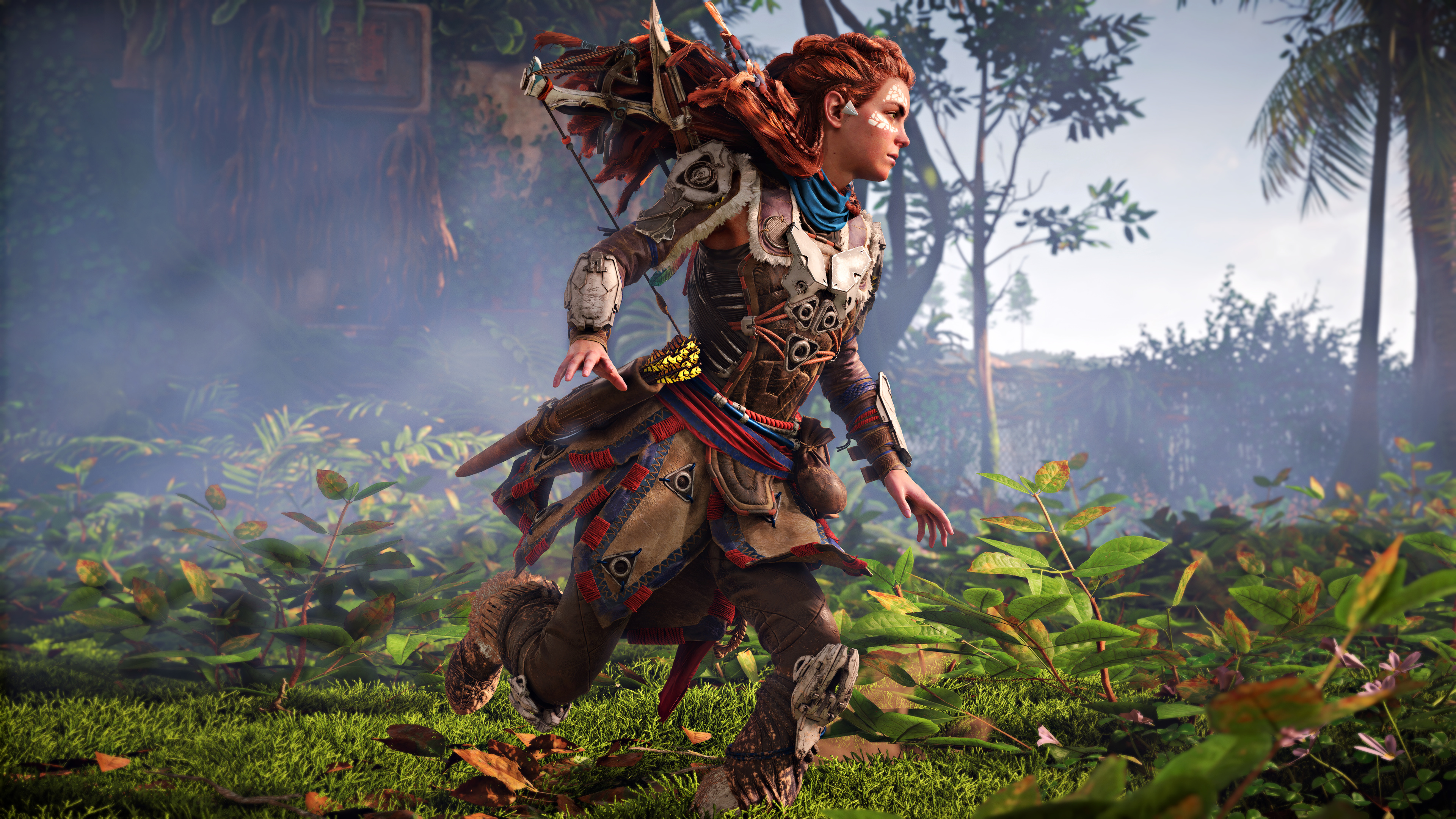 General 3840x2160 Horizon Forbidden West PlayStation guerrilla games Aloy Playstation 5 PlayStation 4 Playstation 4 Pro running video game characters