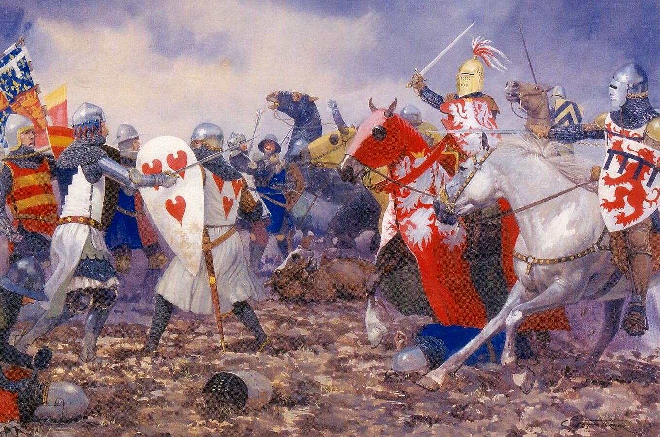 General 1359x900 Battle of Crecy knight war history artwork military soldier