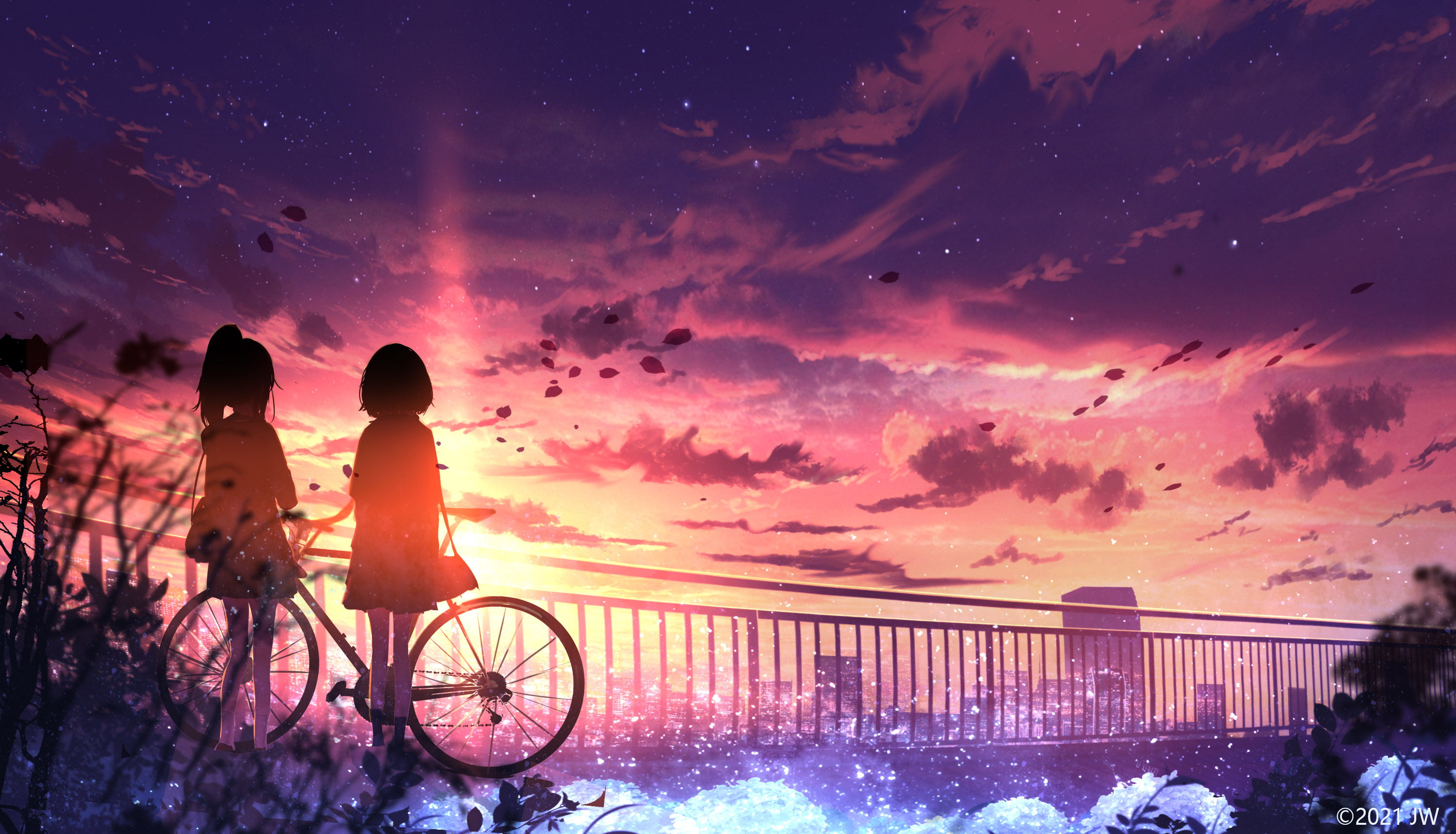 Anime 3000x1718 anime anime girls HuashiJW sky