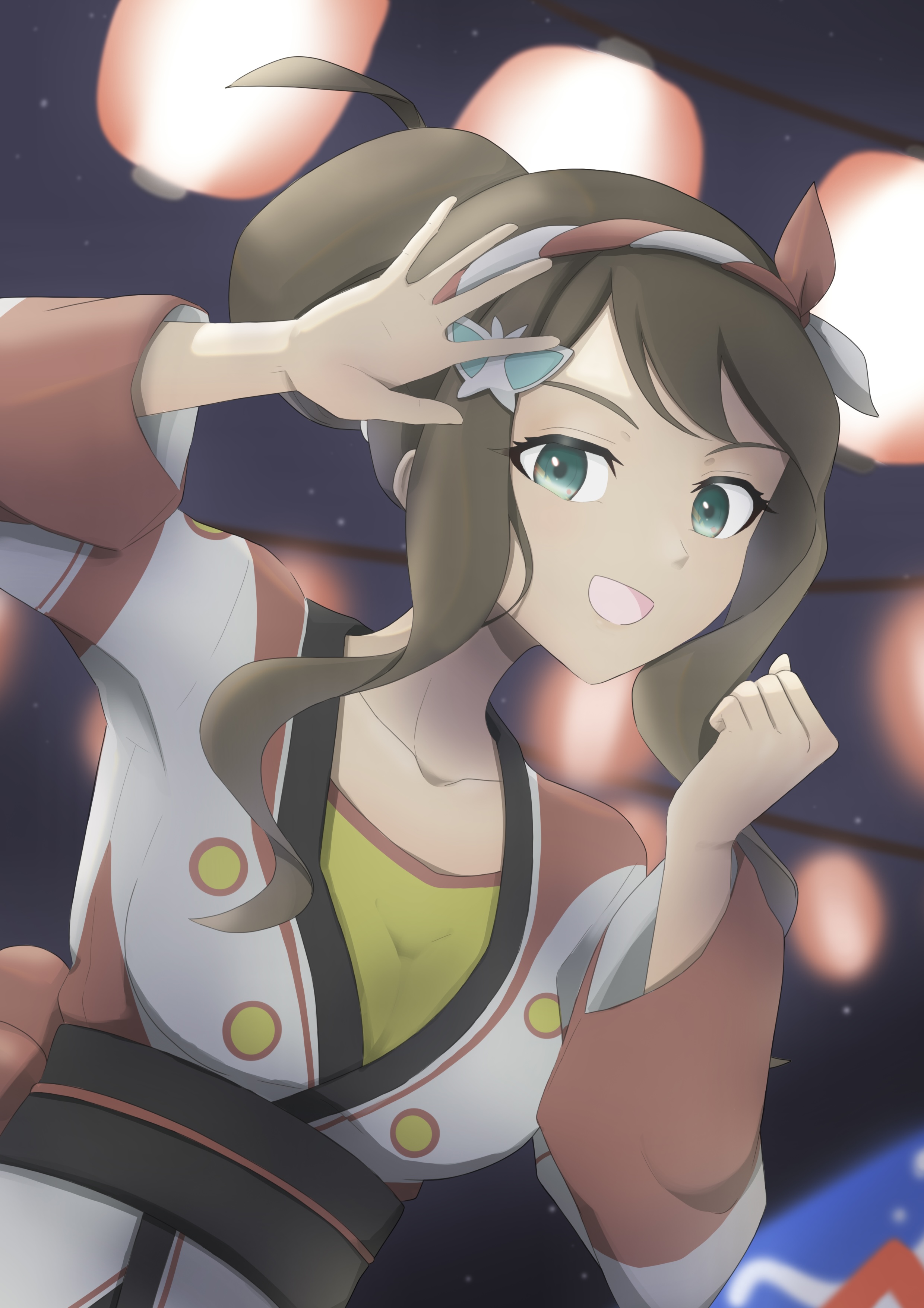 Anime 2480x3508 anime anime girls Pokémon Hilda (Pokémon) long hair ponytail brunette solo artwork digital art fan art