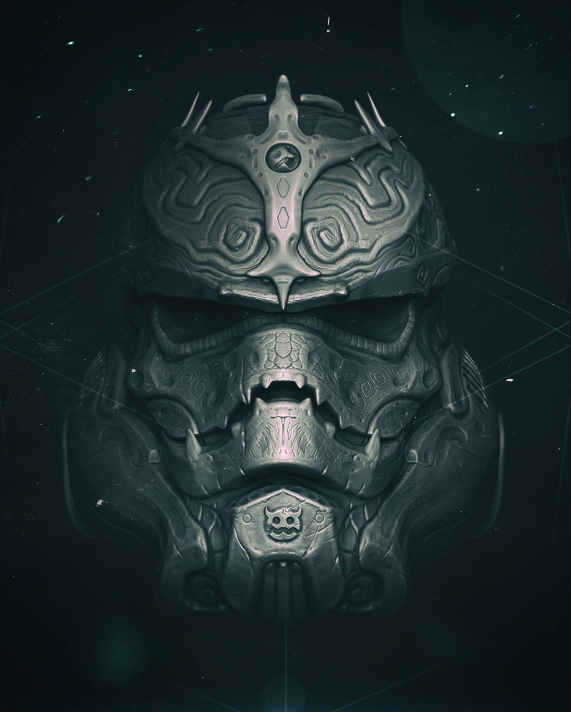 General 1142x1425 Vladimir Matyukhin fan art Imperial Stormtrooper Star Wars helmet digital art Imperial Forces