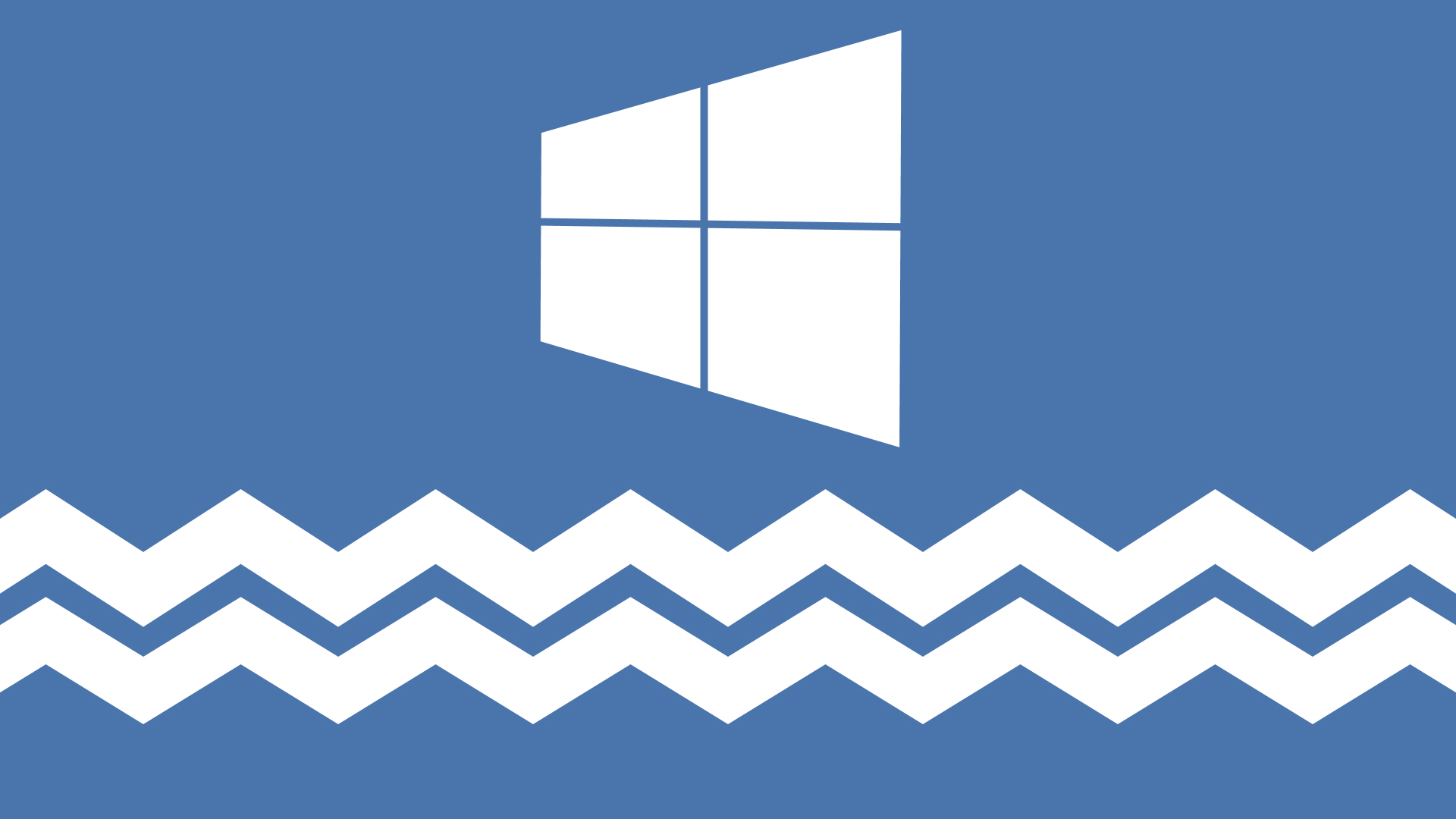 General 1920x1080 blue background zig zag operating system blue simple background logo windows logo minimalism Microsoft Windows