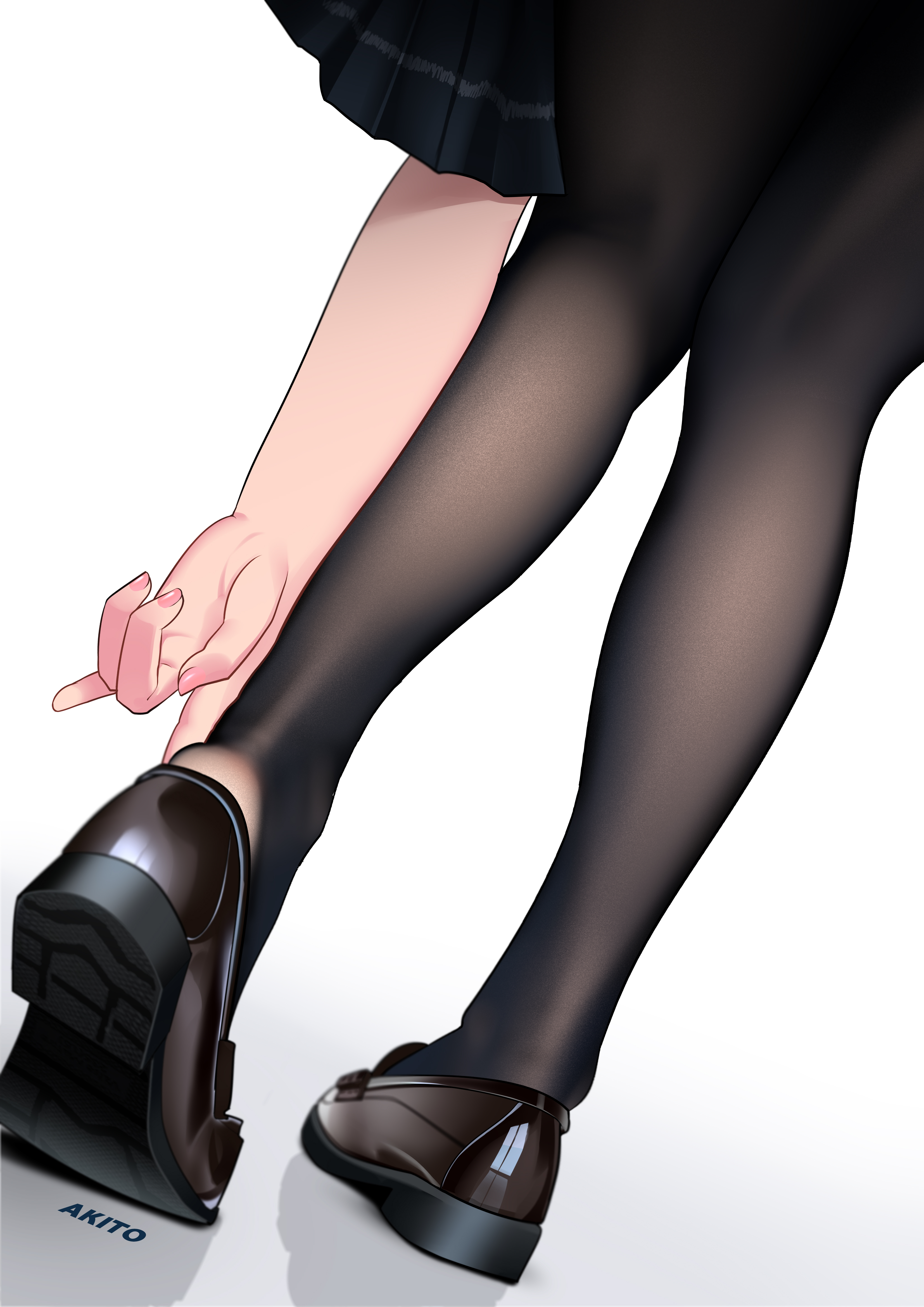 Anime 3307x4677 anime girls pantyhose low-angle legs Akito