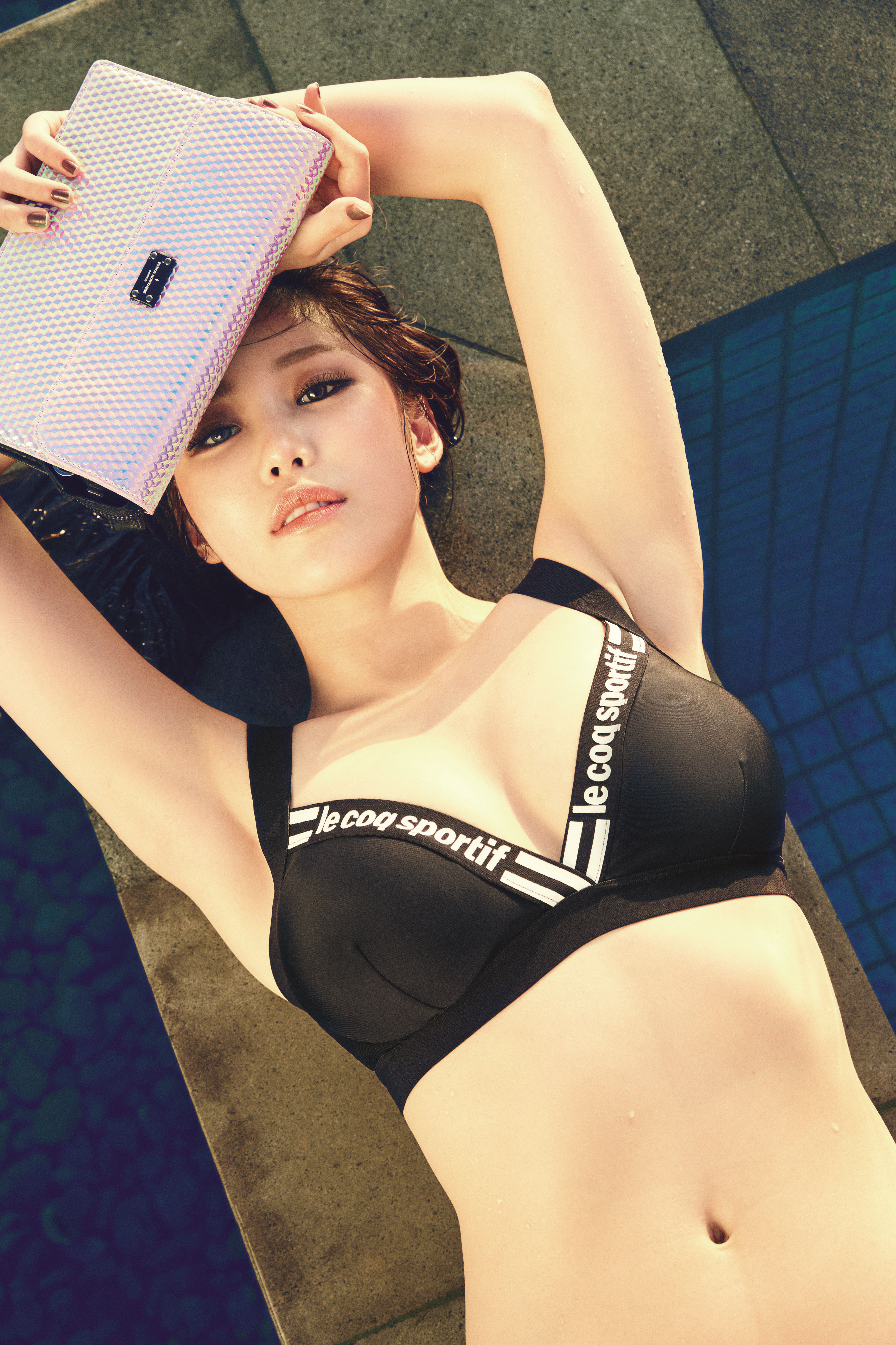 People 3724x5585 Jun Hyo-seong Korean women K-pop swimwear cleavage women Asian