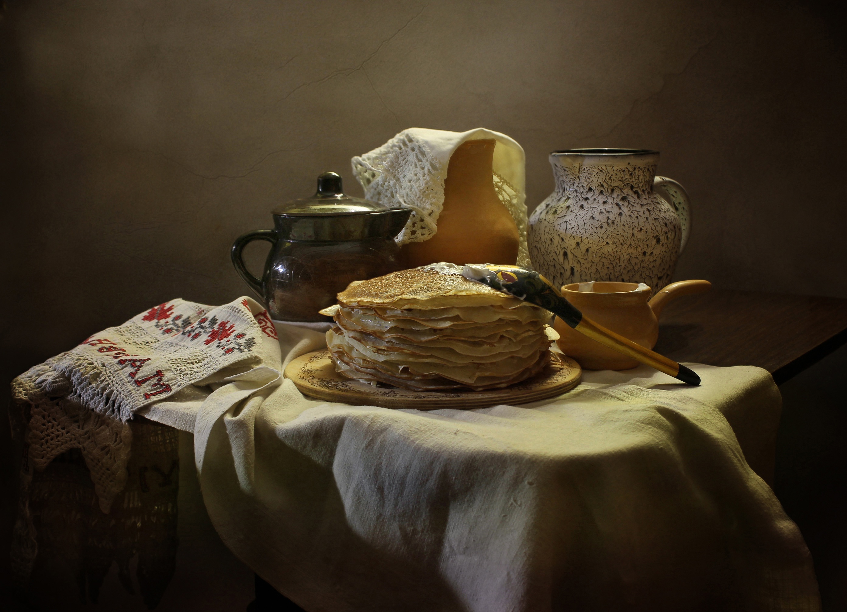 General 2786x2014 still life food sweets crepes Russian