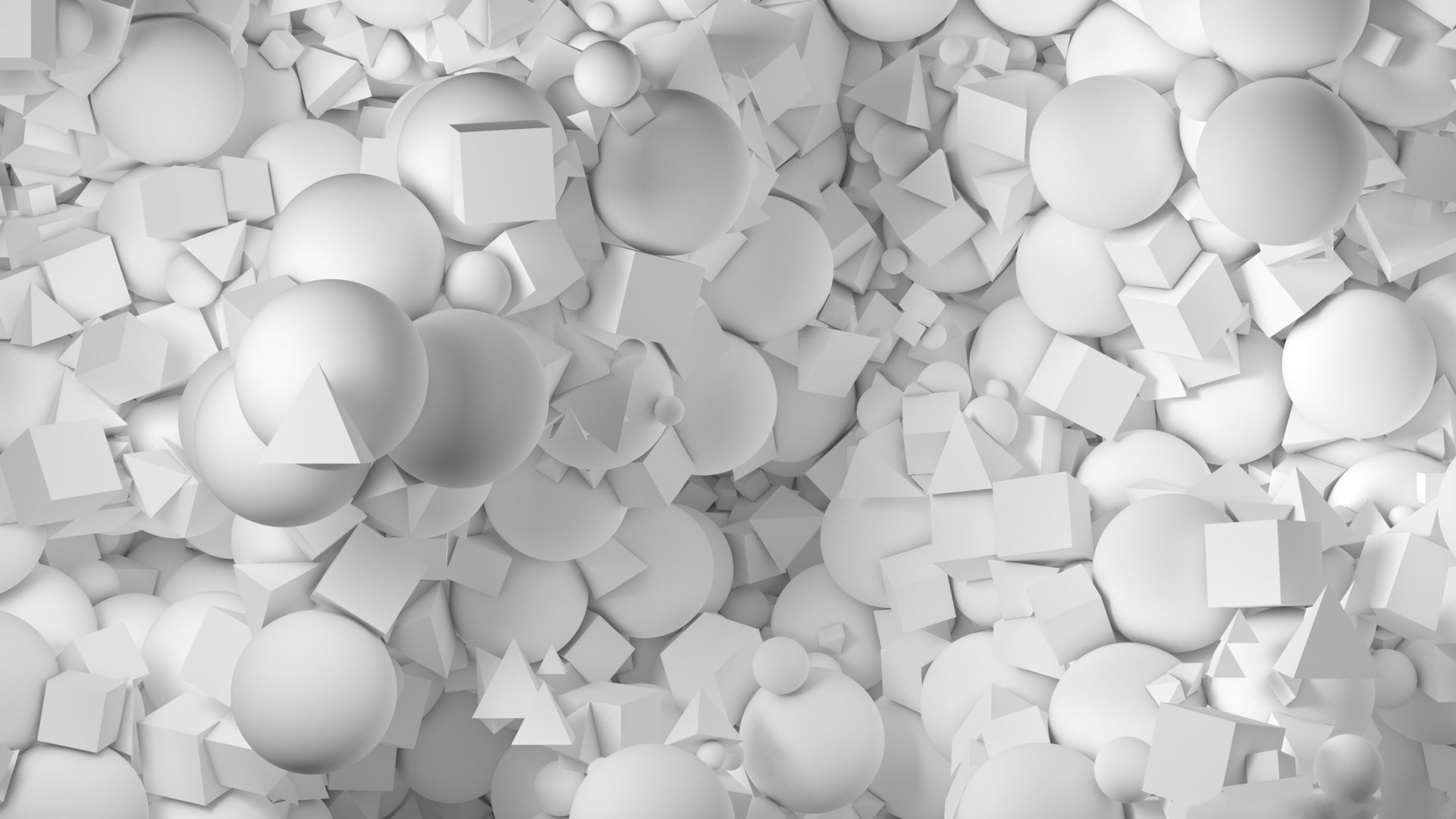 General 1920x1080 CGI digital art ball 3D Blocks abstract 3D Abstract white