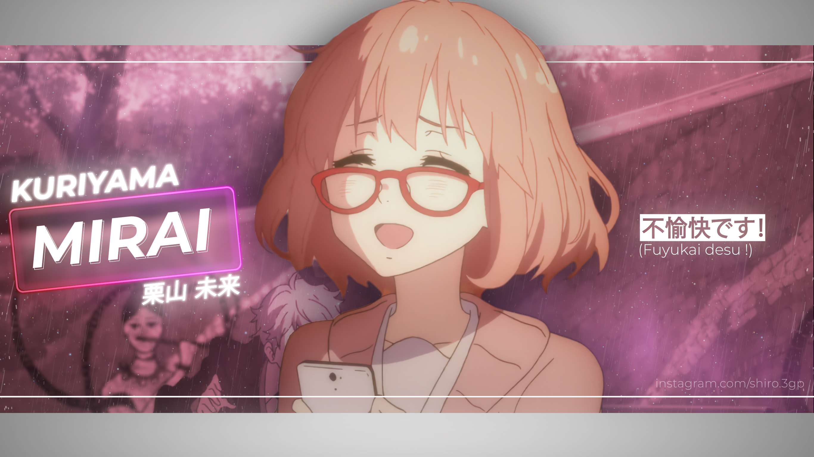 short hair, women with glasses, Kuriyama Mirai, Kyoukai no Kanata, anime  girls, Japan, anime | 2732x1536 Wallpaper 