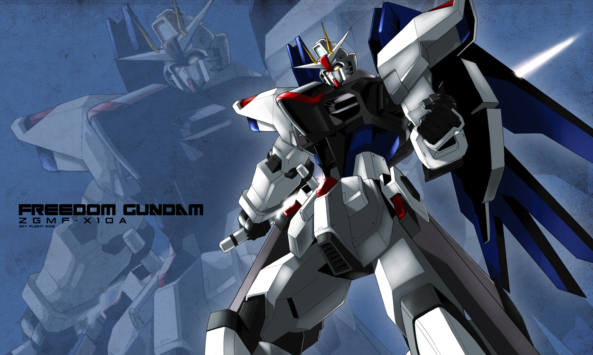 Anime 2000x1200 anime mechs Super Robot Taisen Gundam Mobile Suit Gundam SEED Freedom Gundam artwork digital art fan art