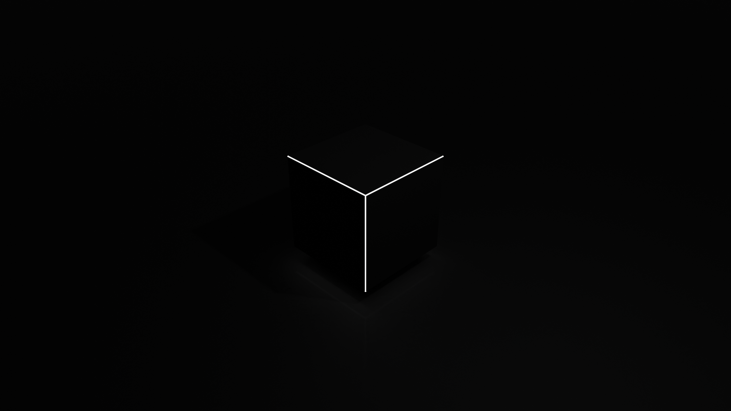General 2560x1440 minimalism cube dark background