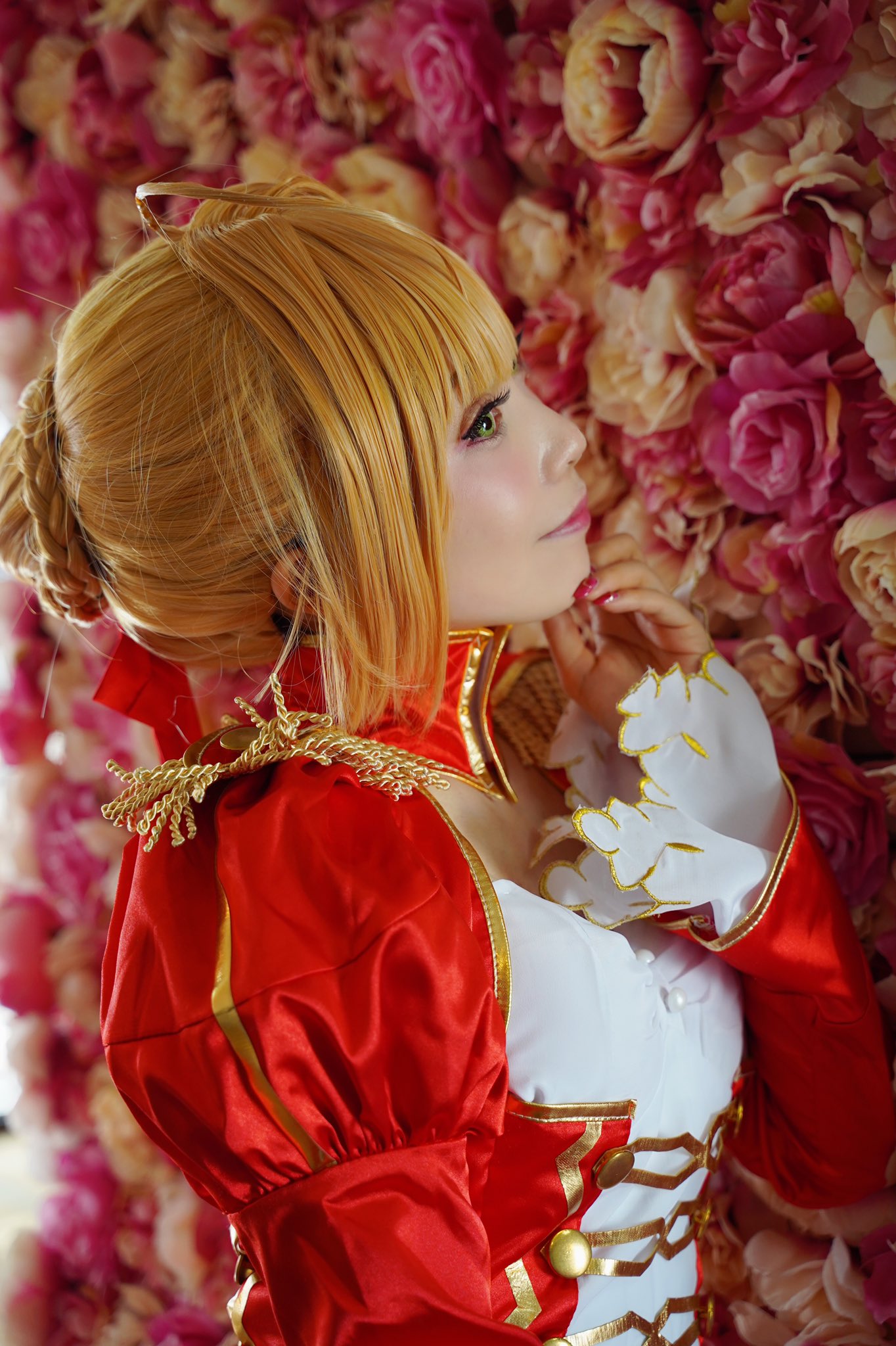 People 1364x2048 Asian cosplay women Japanese Japanese women Fate series Fate/Extra Fate/Extra CCC Nero Claudius blonde long hair