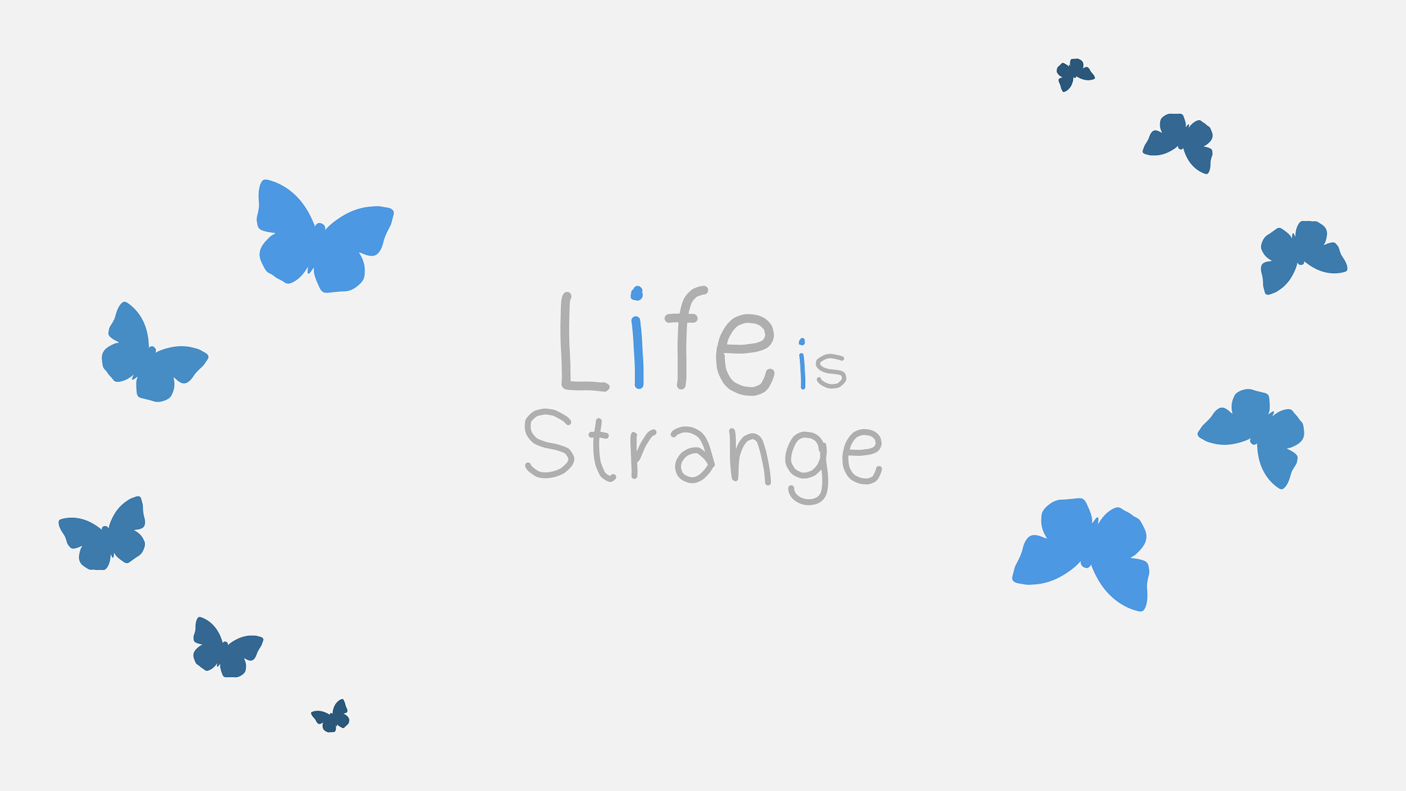 General 2048x1152 Life Is Strange video games butterfly simple background white background minimalism
