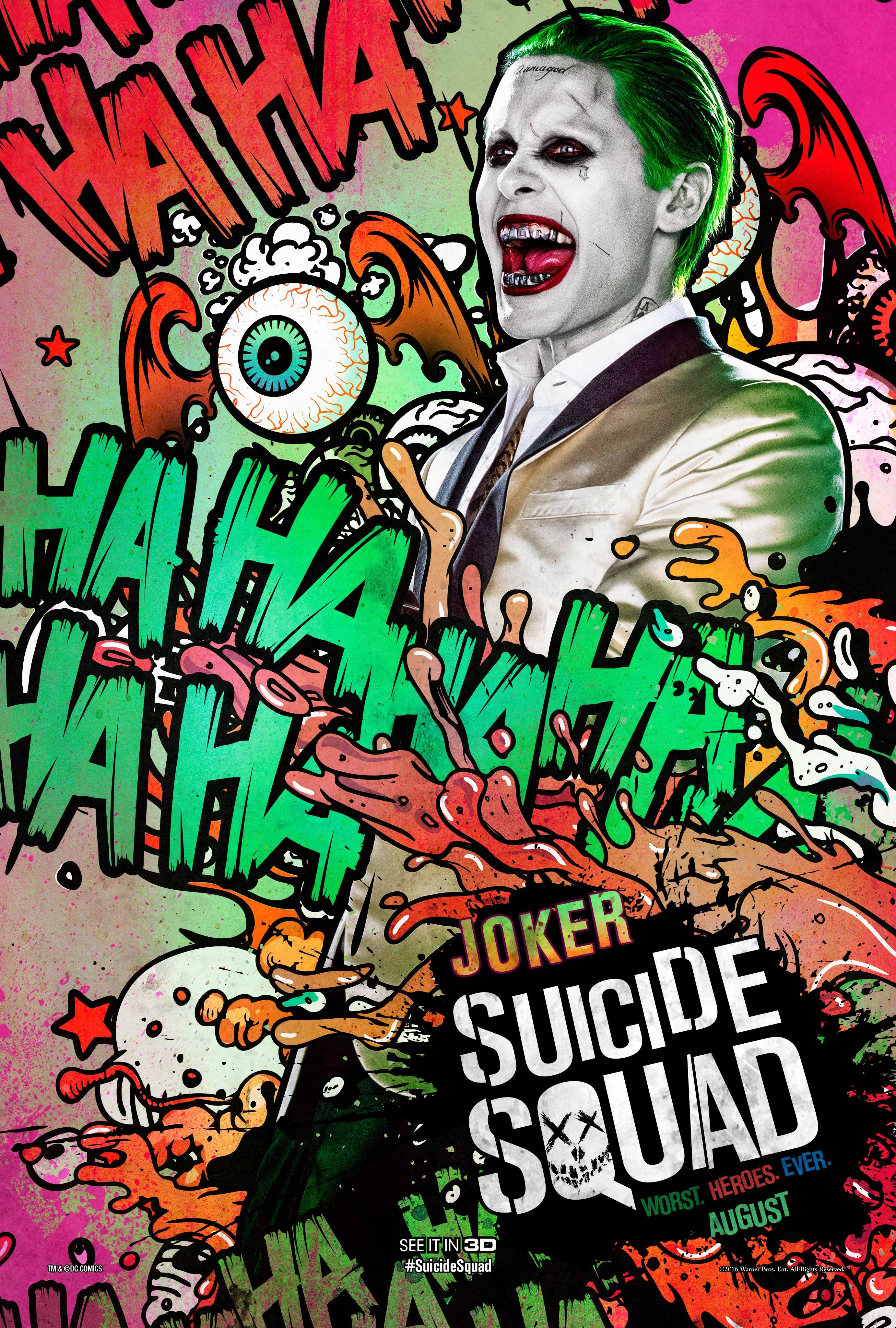 General 2764x4096 Joker pop art Suicide Squad movie poster Jared Leto