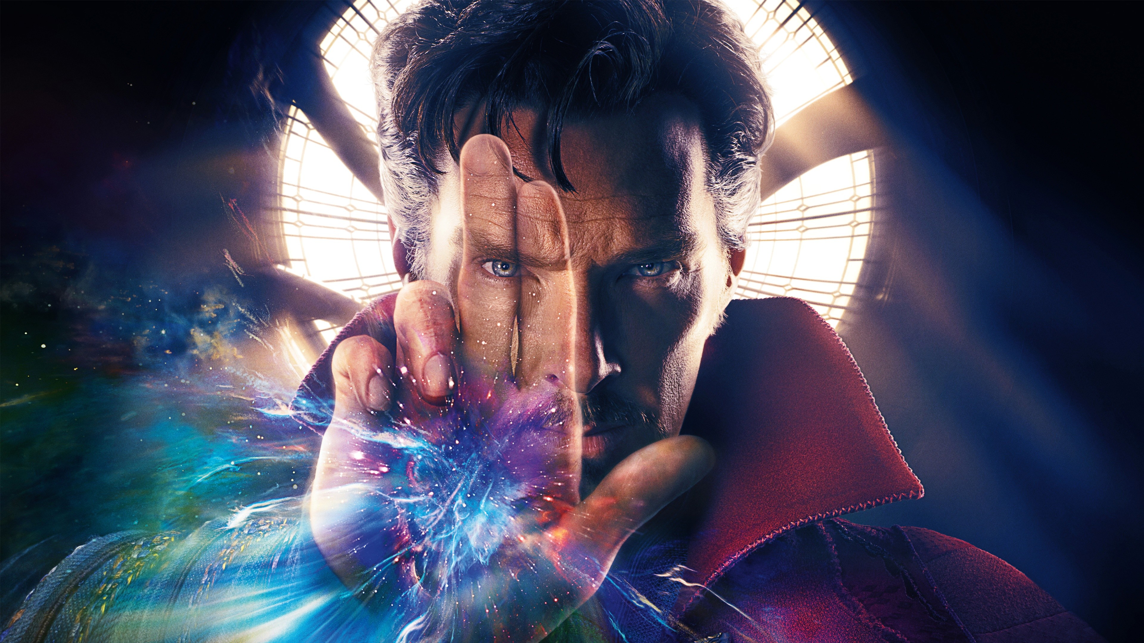 General 3840x2160 Doctor Strange Benedict Cumberbatch movies Marvel Cinematic Universe men actor face closeup digital art