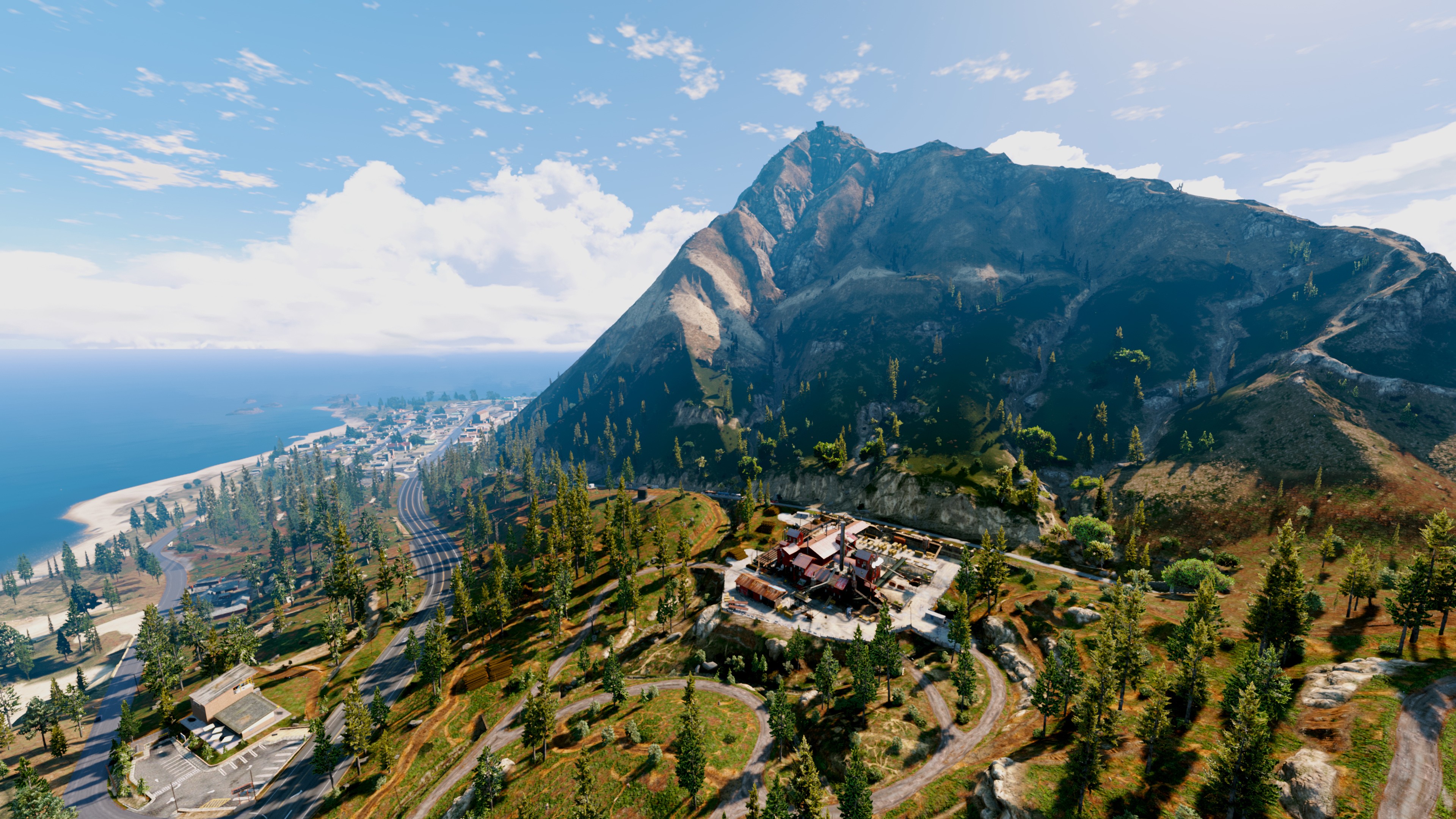 General 3840x2160 Grand Theft Auto Online Grand Theft Auto V Mountain Chiliad Los Santos video game landscape video games PC gaming