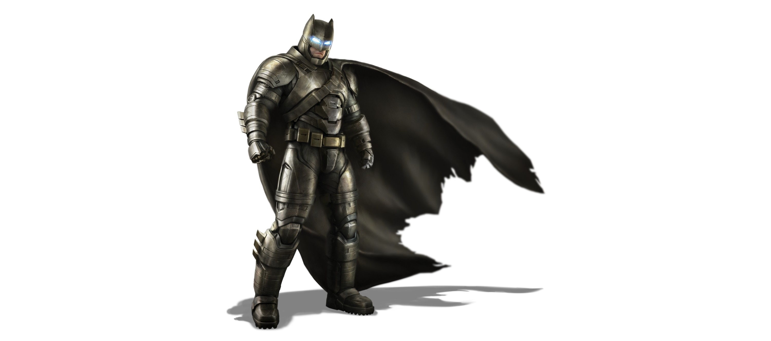 General 3000x1329 Batman artwork glowing eyes cape simple background white background armor comic art