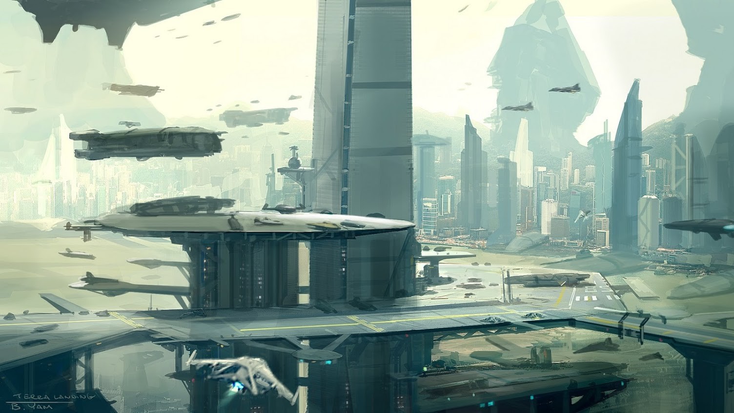 General 1504x846 Star Citizen futuristic city PC gaming artwork futuristic science fiction