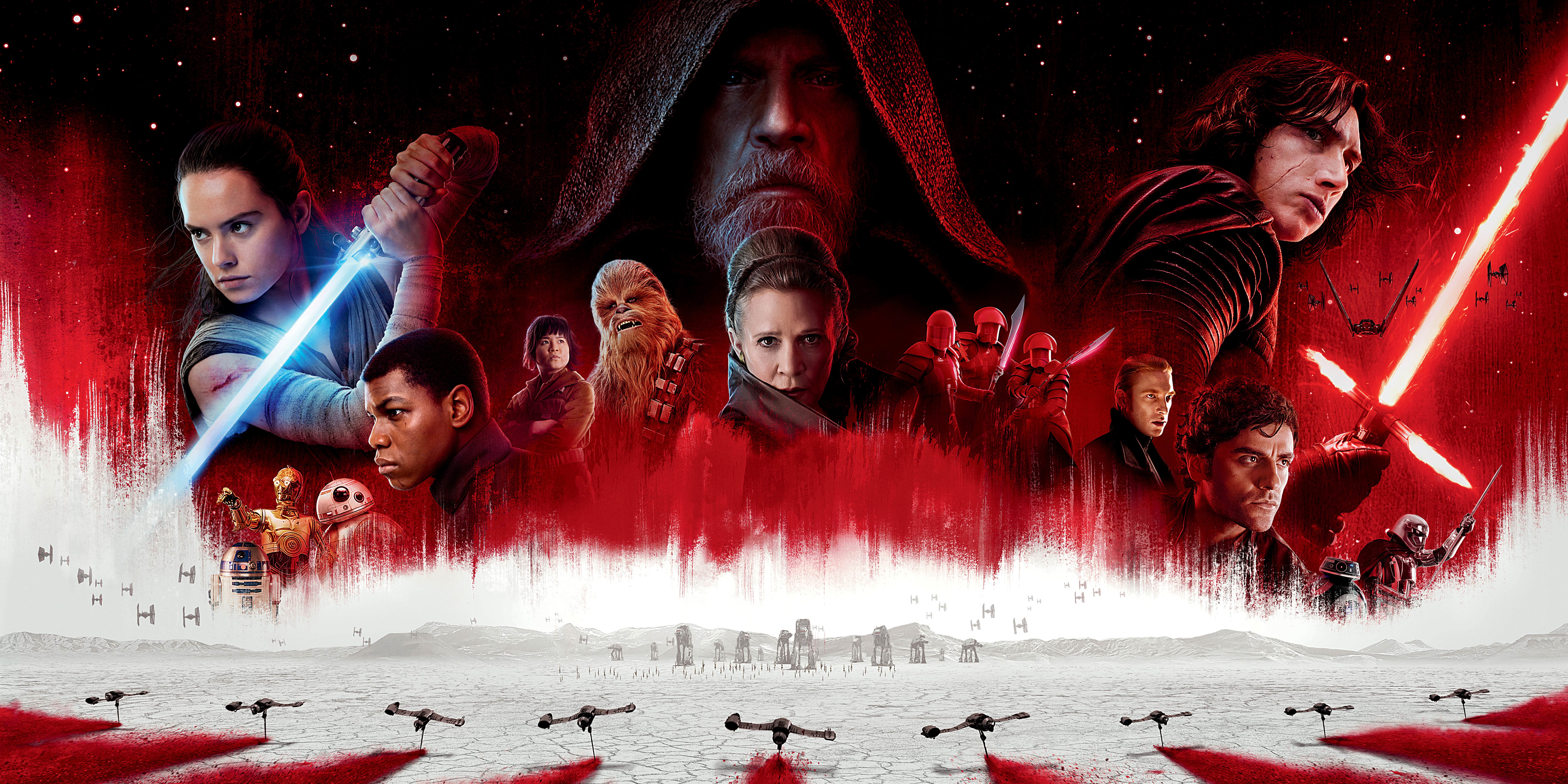 General 9000x4500 Star Wars: The Last Jedi Luke Skywalker lightsaber Star Wars movies digital art