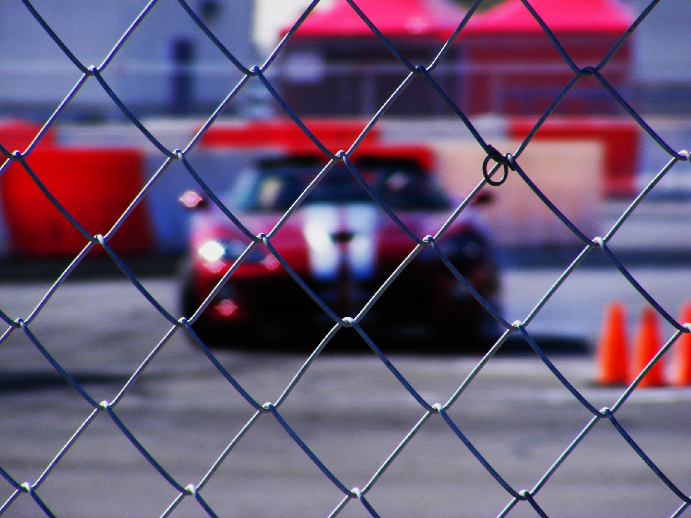 General 2304x1728 car chain-link fence depth of field vehicle red cars metal grid Dodge Dodge Viper racing stripes American cars Stellantis