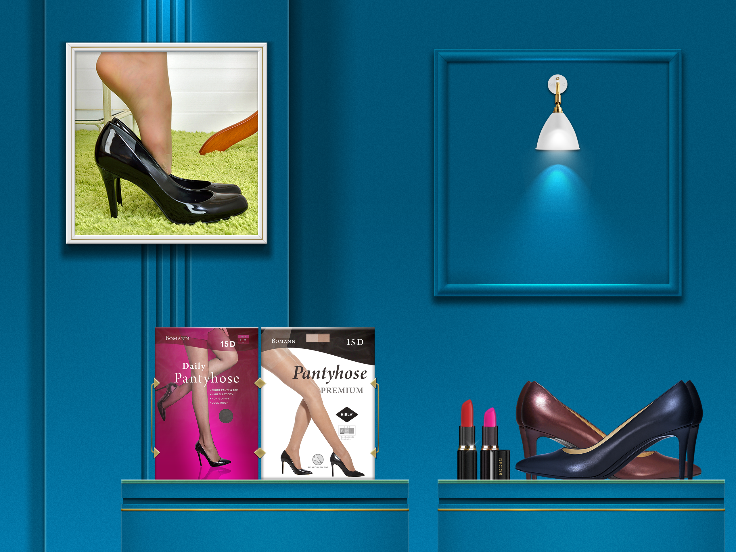 General 2560x1920 collage pantyhose lipstick shoes