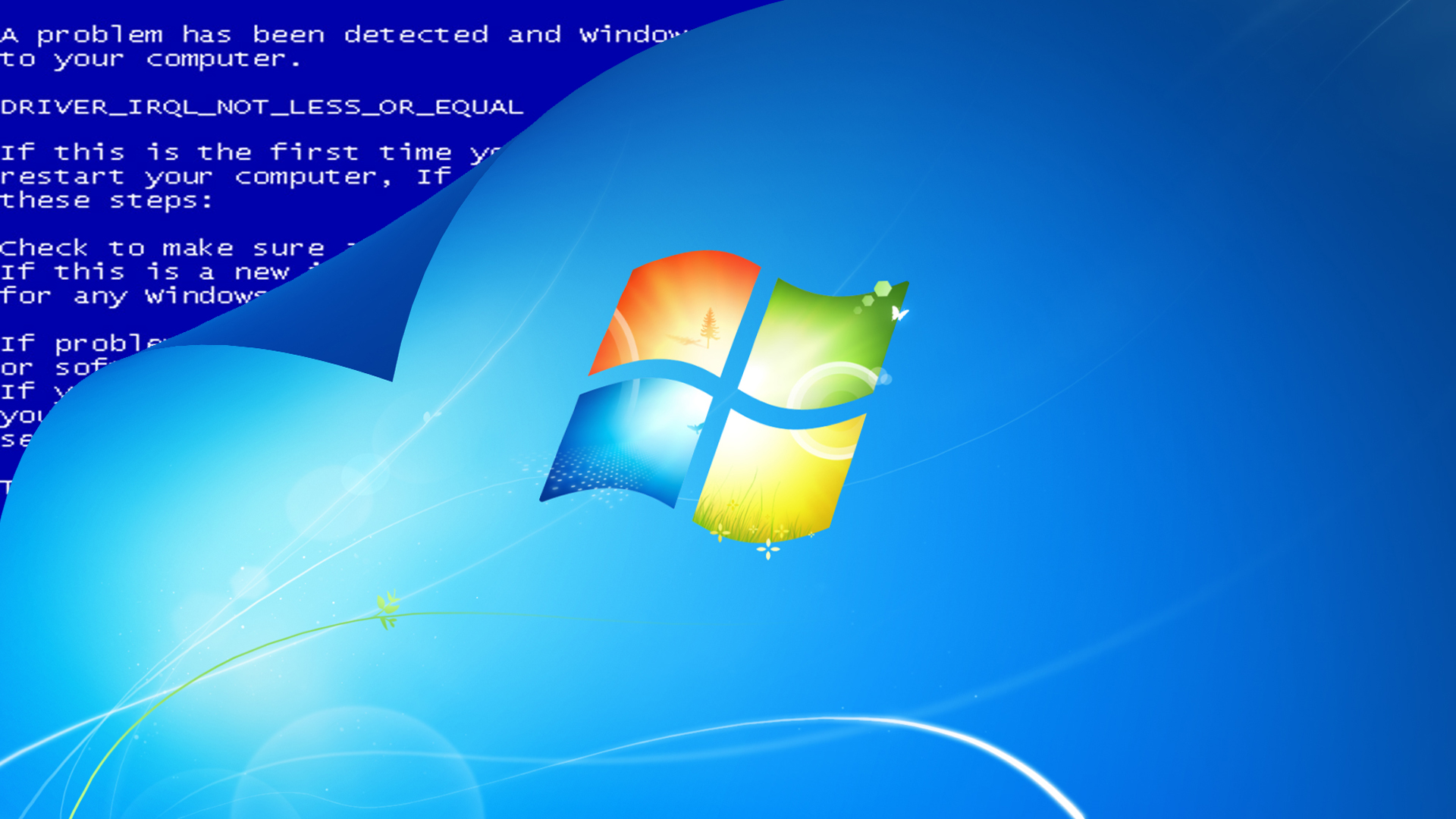 General 1920x1080 digital art simple background text Windows 7 logo Windows Errors blue background operating system Microsoft Windows minimalism computer