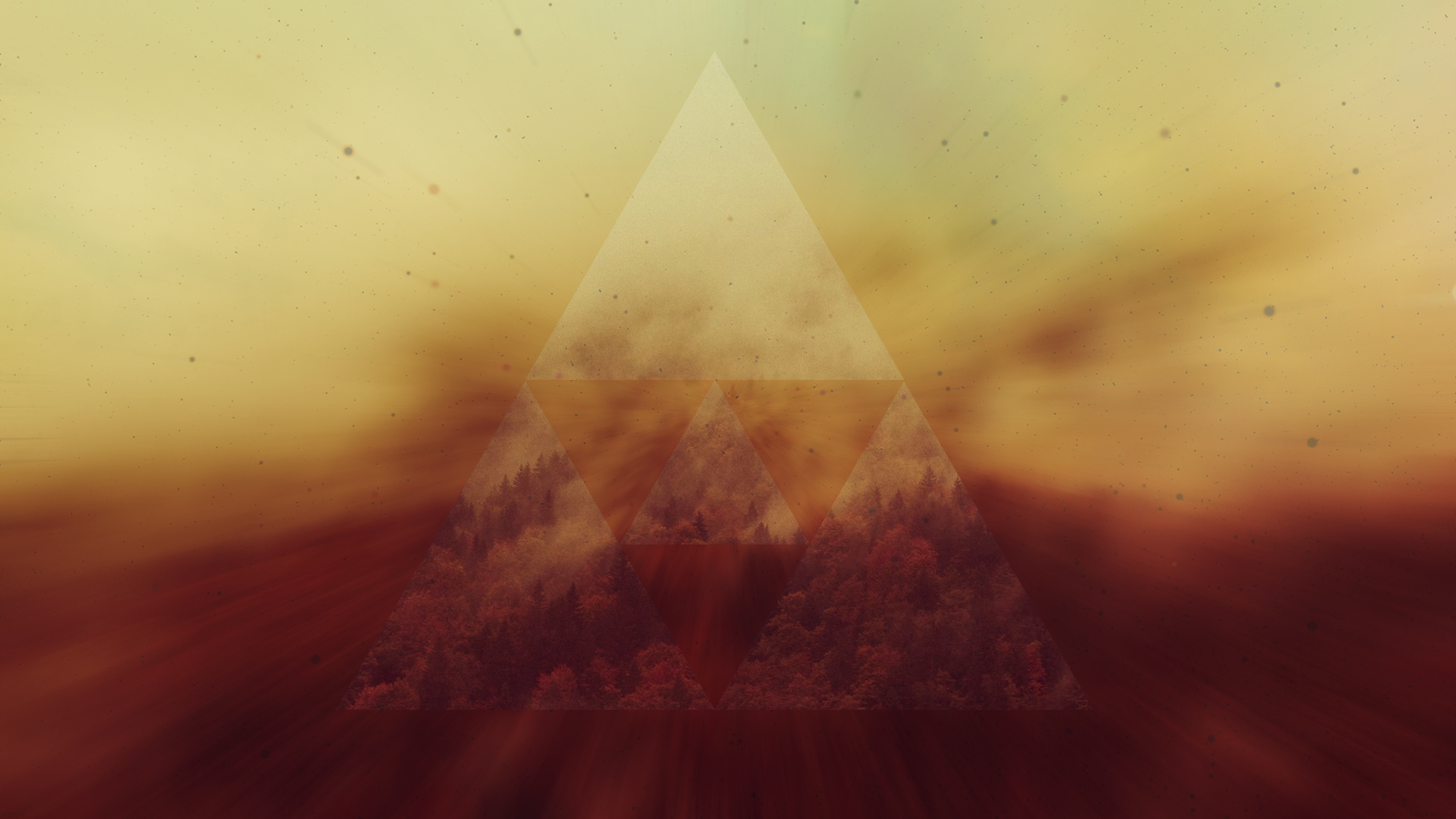 General 1920x1080 triangle nature digital art abstract