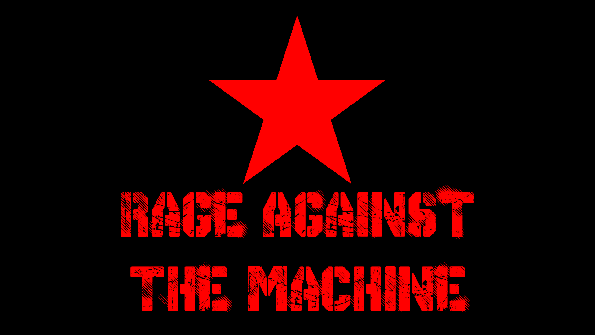 General 1920x1080 music Rage Against the Machine red typography band