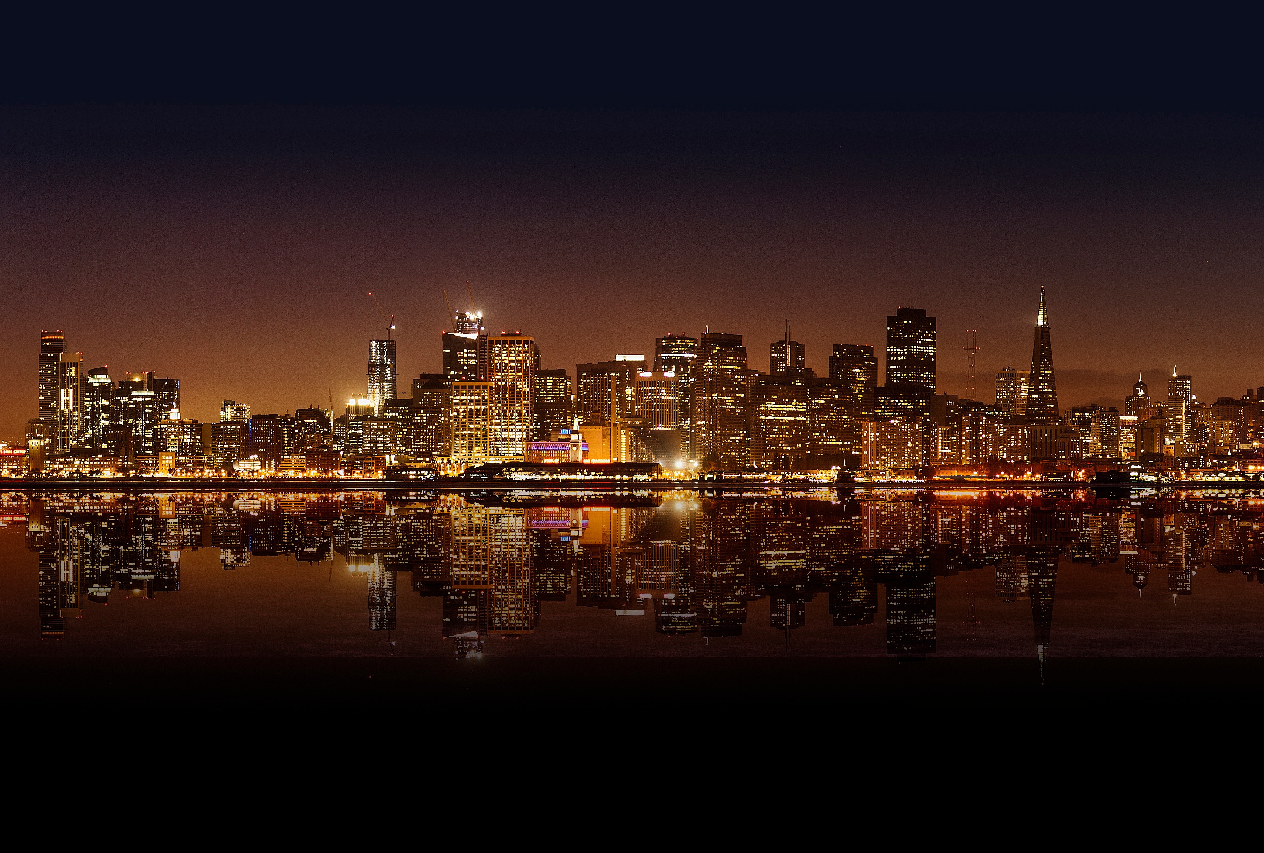 General 4158x2806 city lights cityscape water night San Francisco low light
