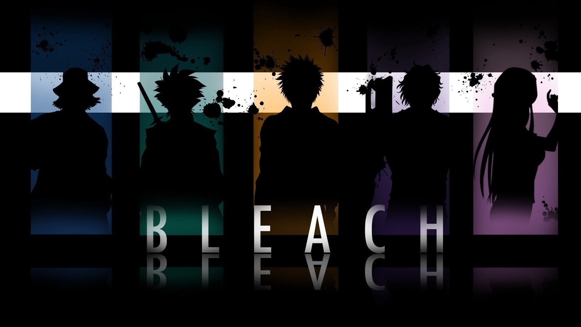 Anime 1920x1080 anime Bleach silhouette panels anime girls anime boys