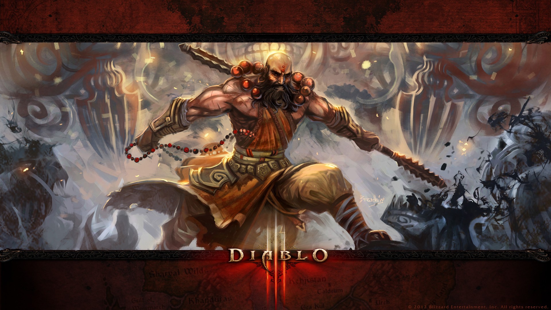 General 1920x1080 Blizzard Entertainment Diablo III Monk (Diablo) 2012 (Year) fantasy art fantasy men video games PC gaming video game men