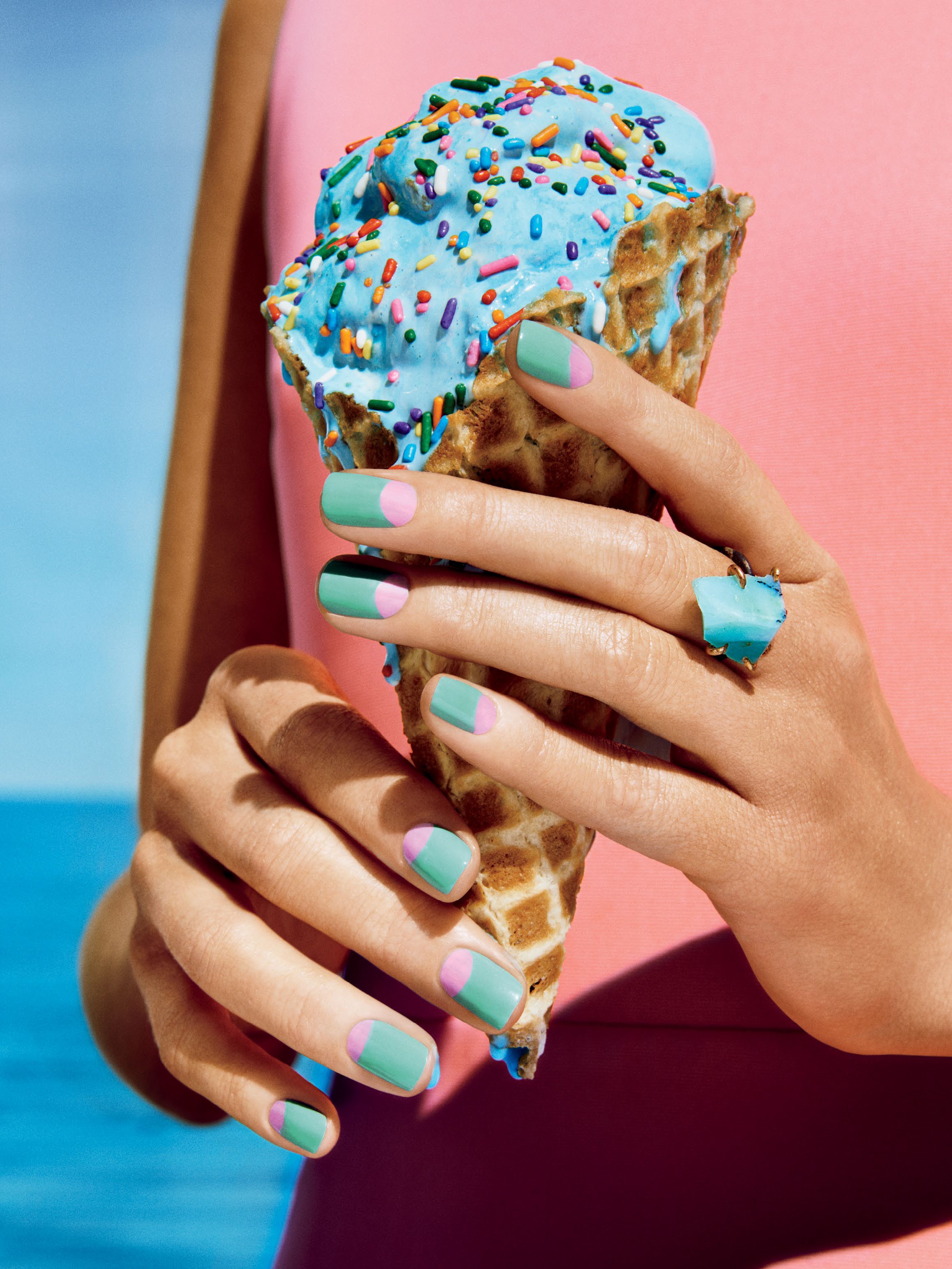 People 2317x3086 food ice cream hands painted nails manicured nails women