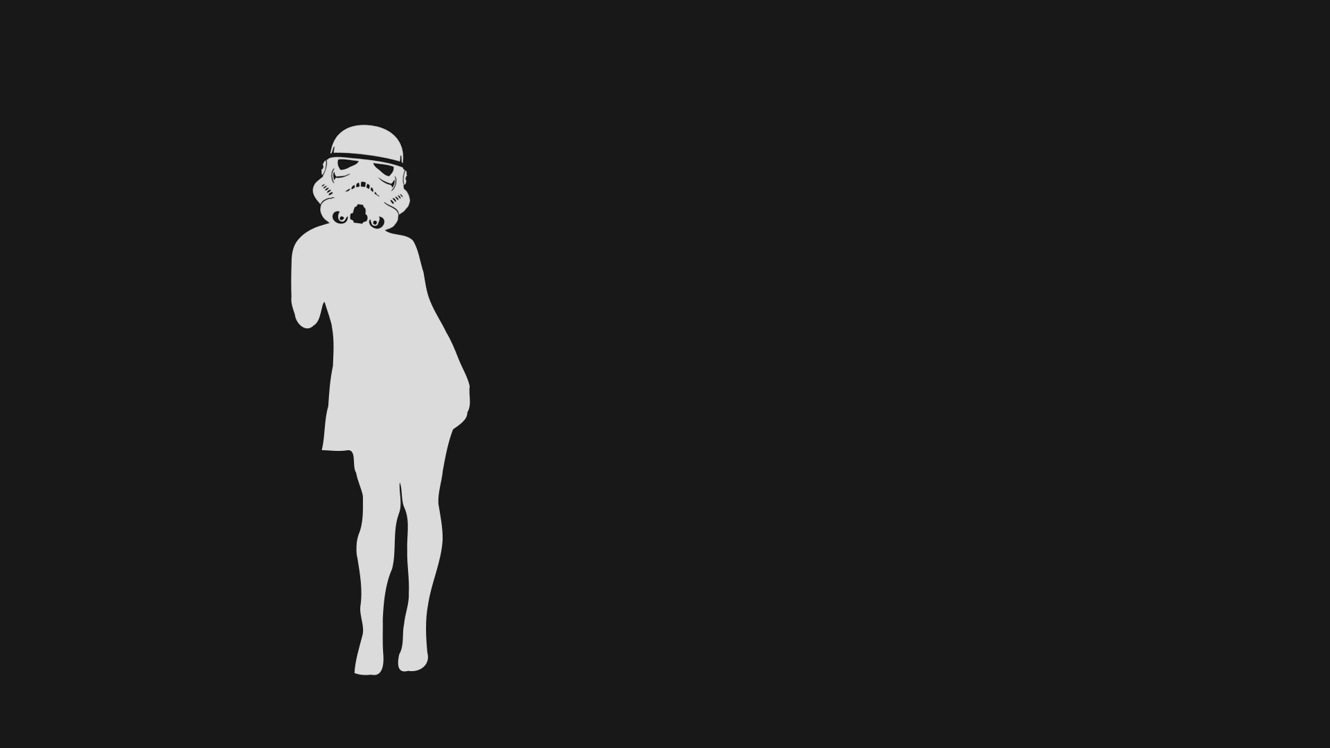General 1920x1080 black background minimalism stormtrooper helmet movie characters simple background digital art Star Wars
