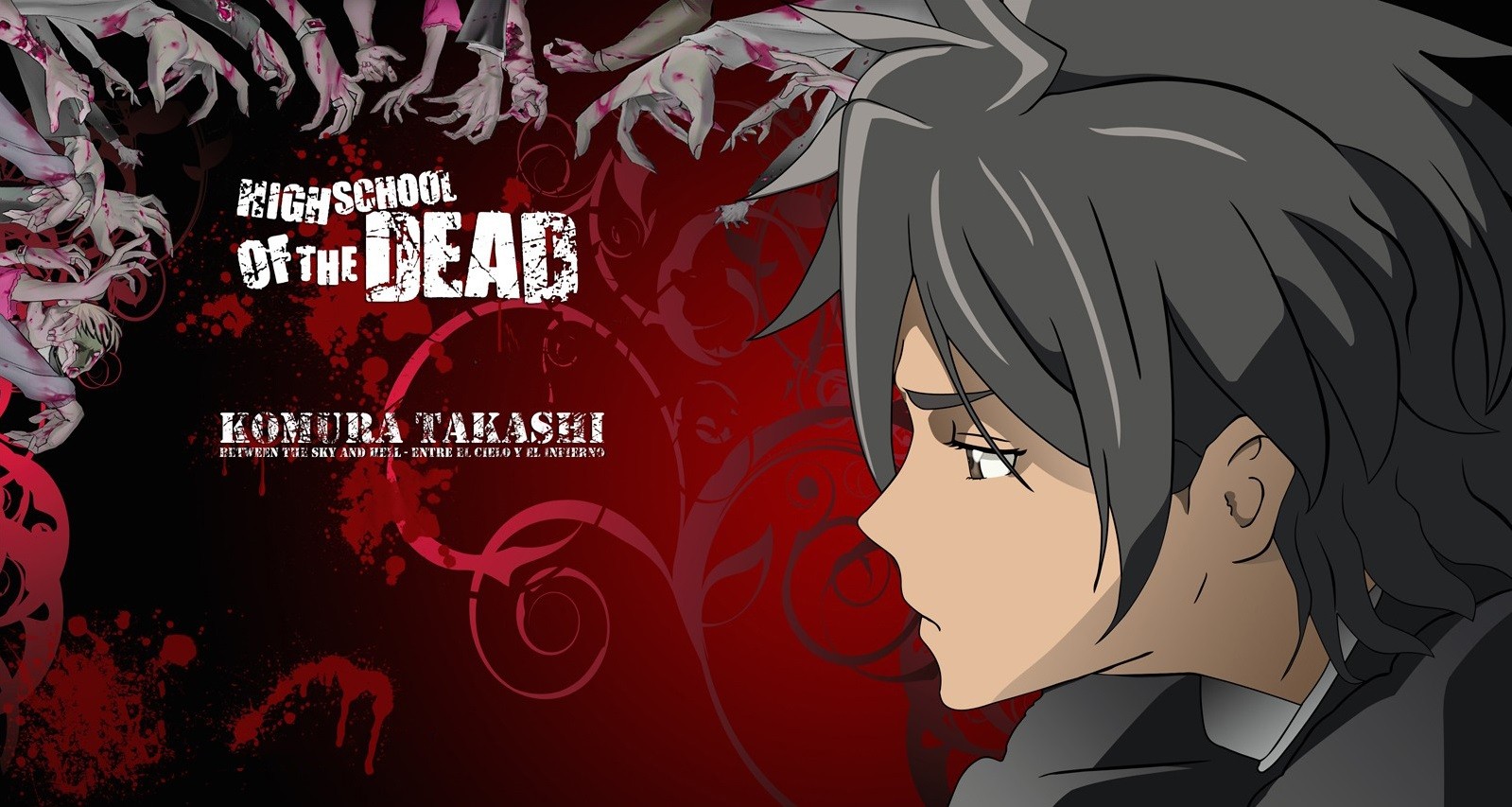 Anime 1599x853 Highschool of the Dead Komuro Takashi anime dark hair anime boys