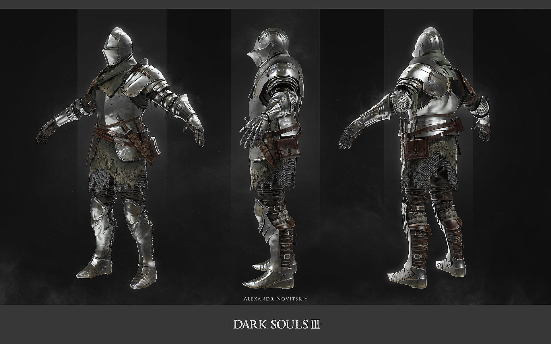 General 1920x1200 Alexandr Novitskiy CGI Dark Souls III armor knight Dark Souls From Software video games video game art fantasy armor fantasy art