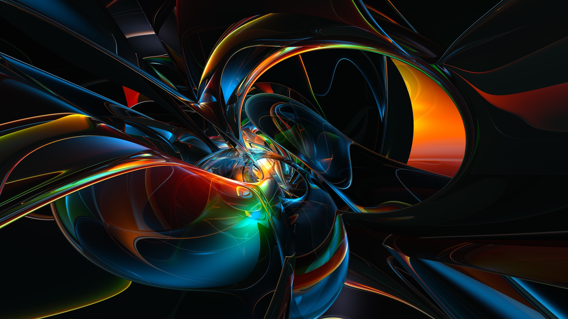 General 1920x1080 digital art colorful abstract
