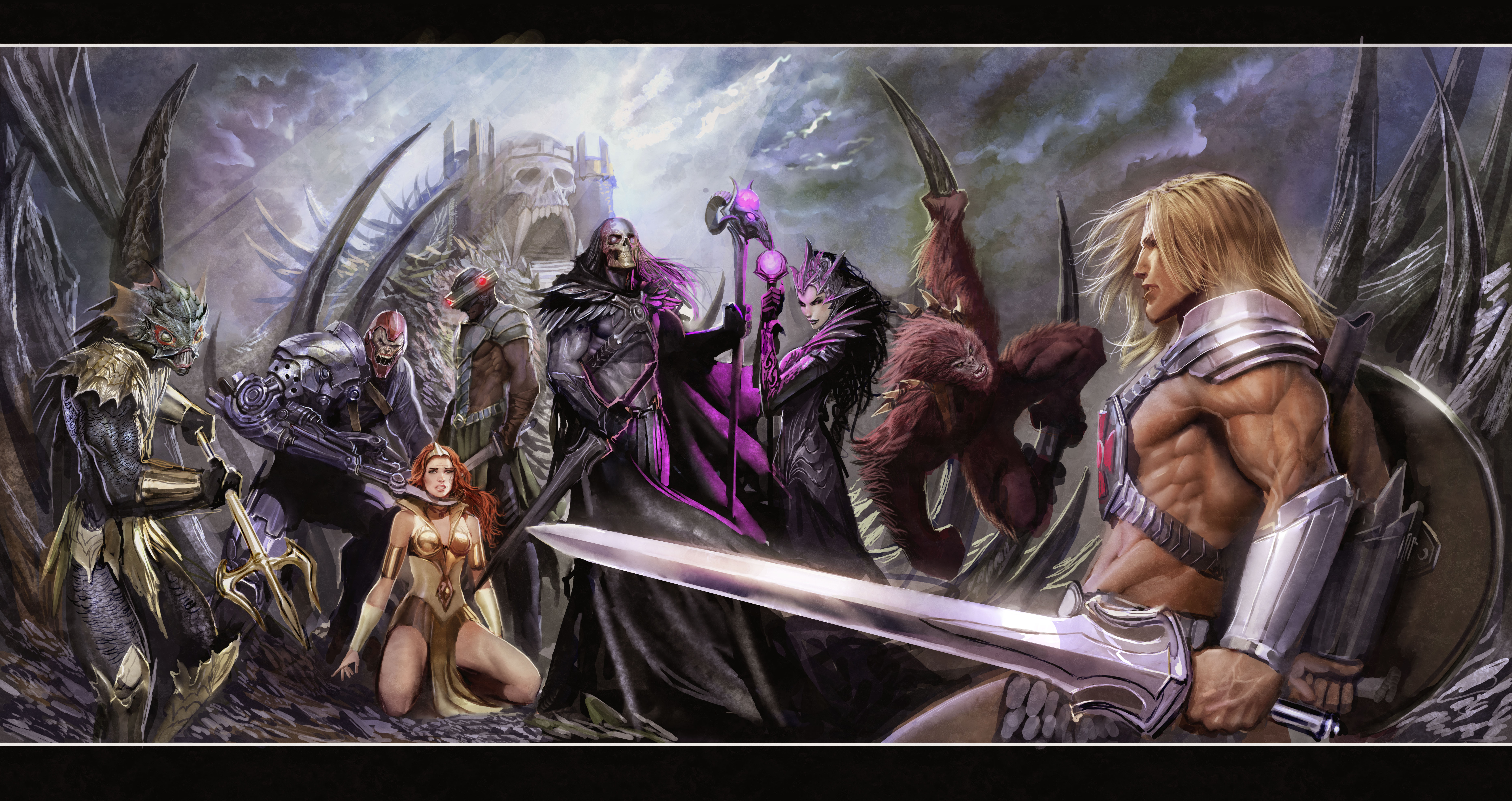 Anime 8361x4431 Nebezial He-Man Skeletor He-Man and the Masters of the Universe