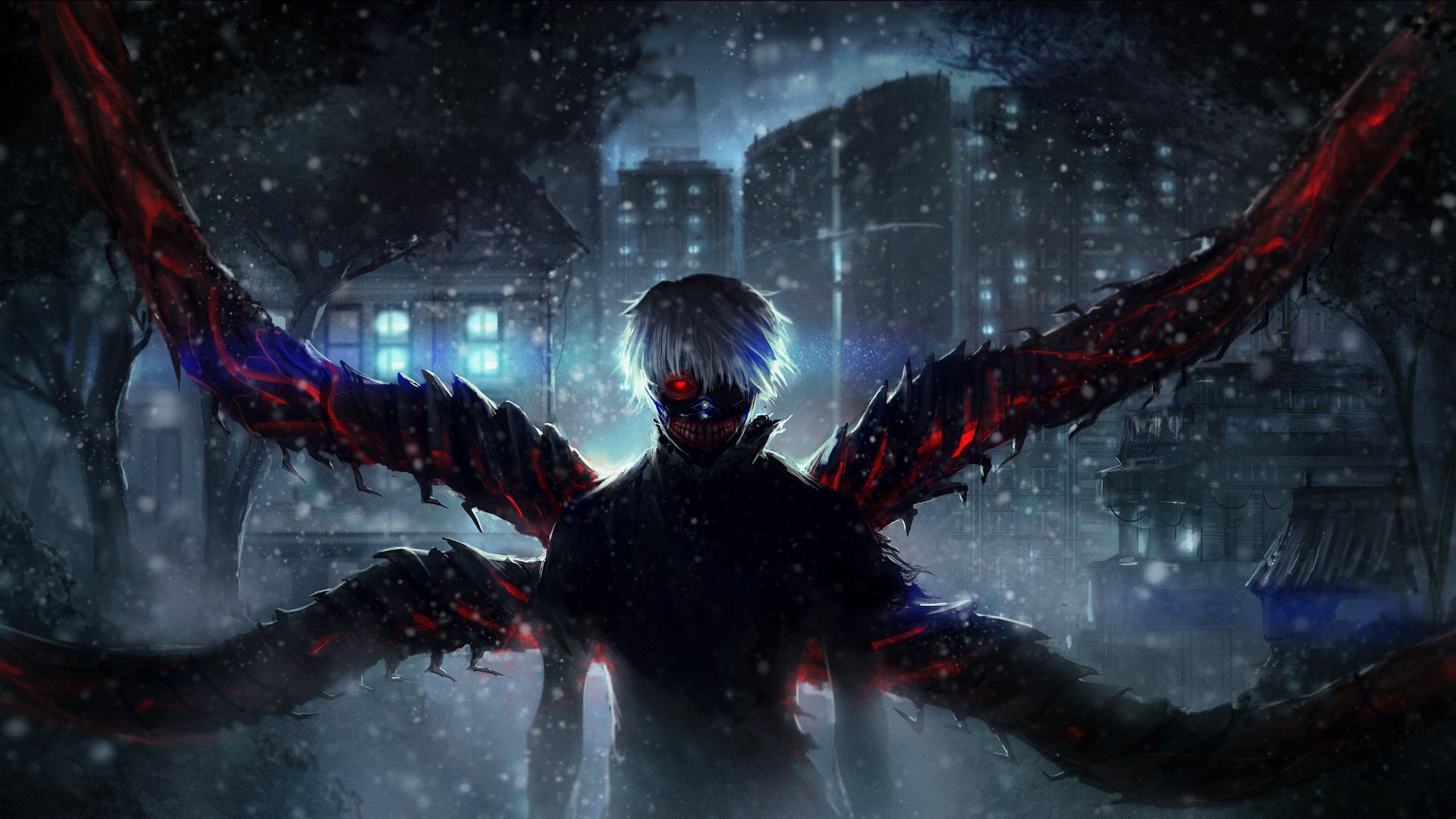 Anime 1920x1080 Tokyo Ghoul anime red eyes creature