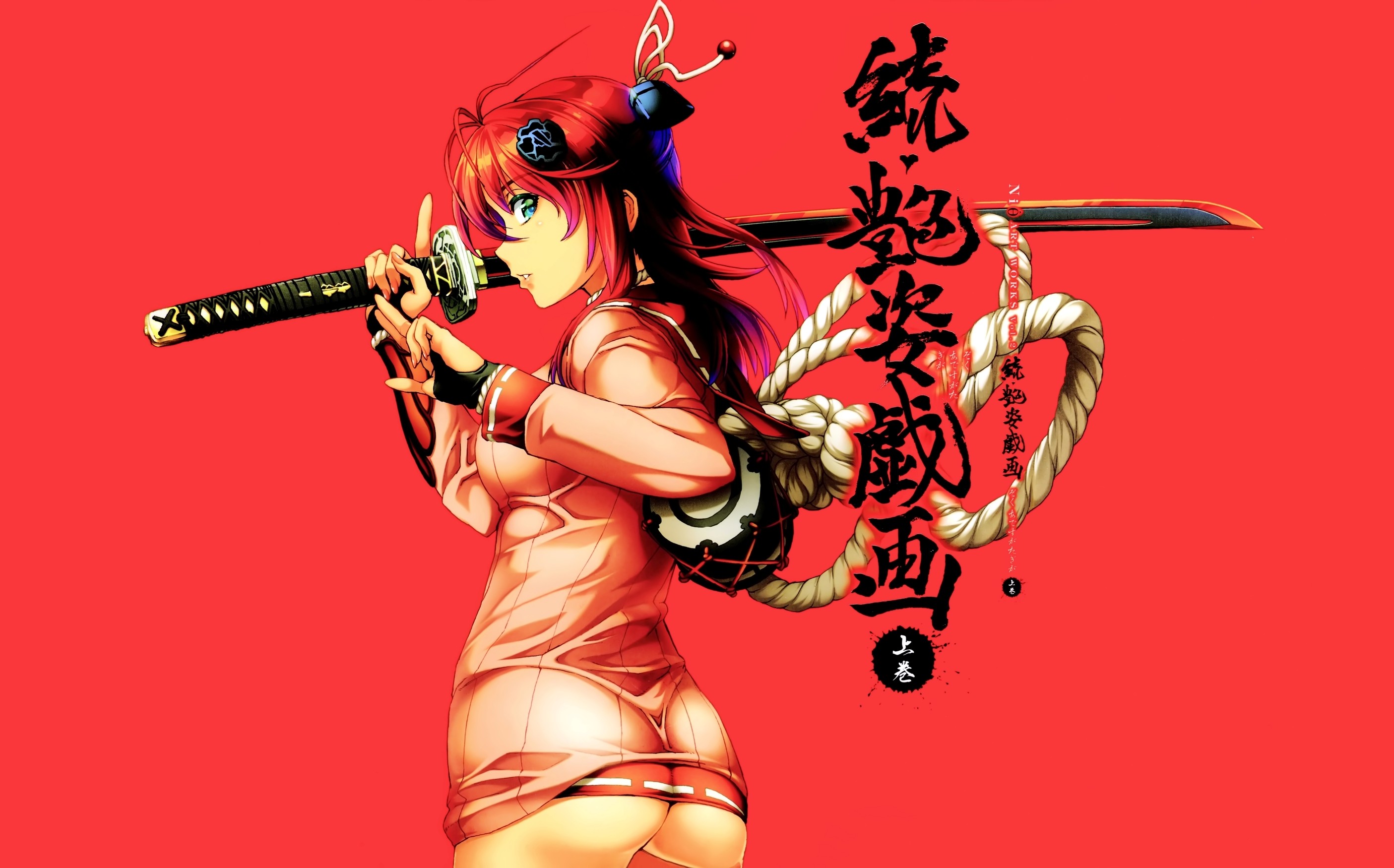 Anime 2810x1750 Hyakka Ryouran Samurai Girls anime girls Yagyuu Juubei