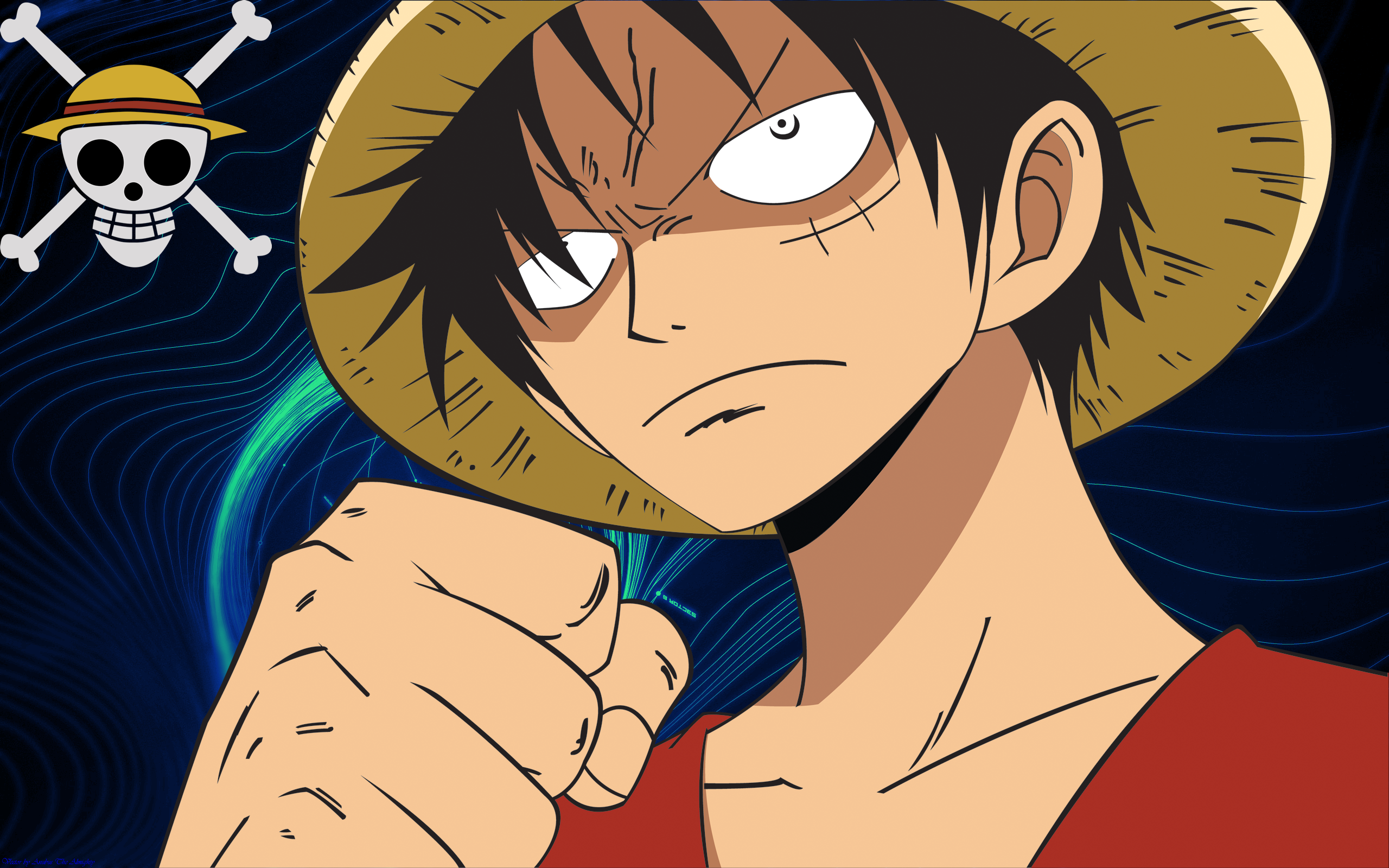Anime 2560x1600 One Piece Monkey D. Luffy skull anime anime boys fist