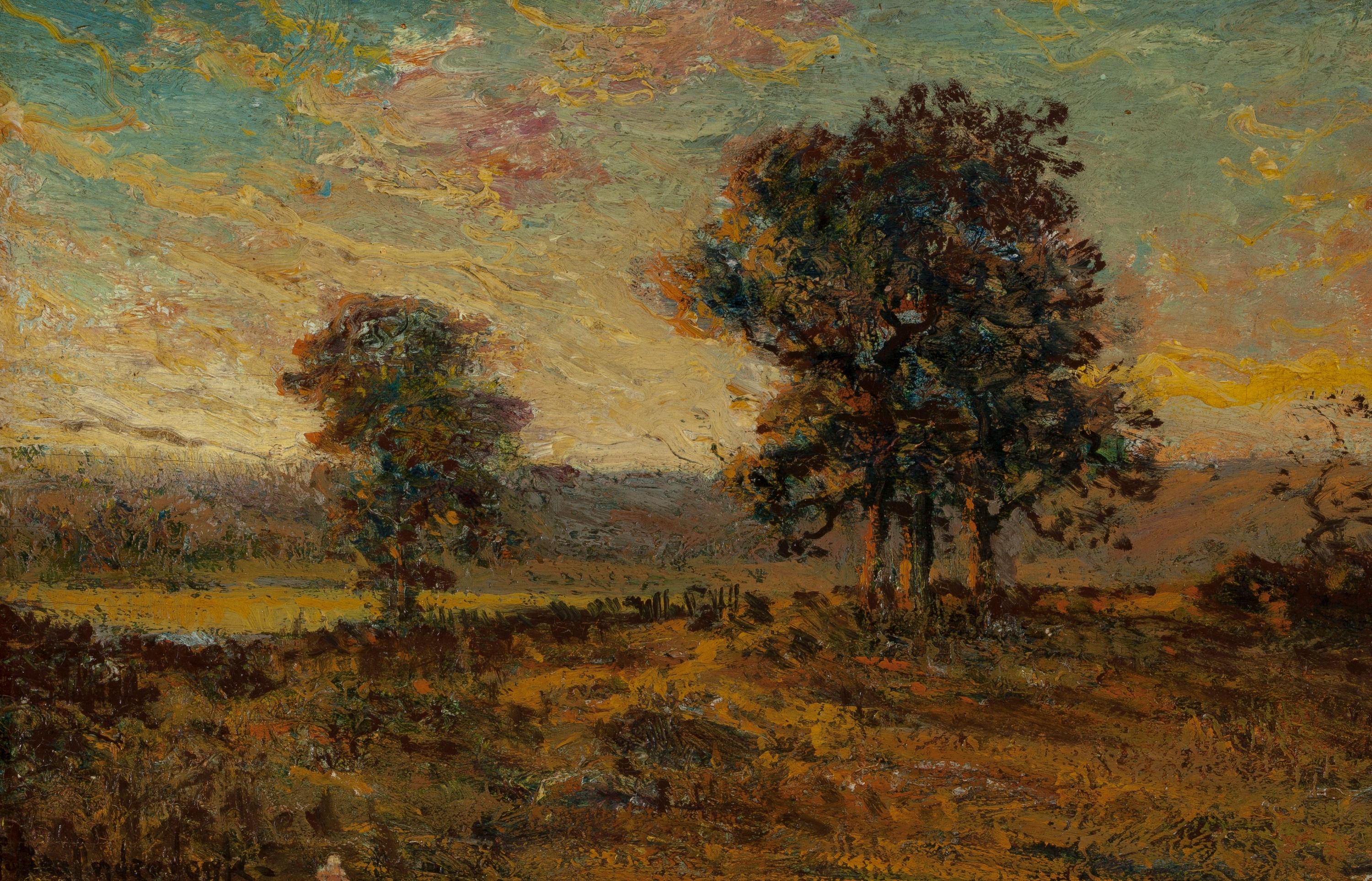 General 3000x1927 Julian Onderdonk classic art nature painting trees sky landscape