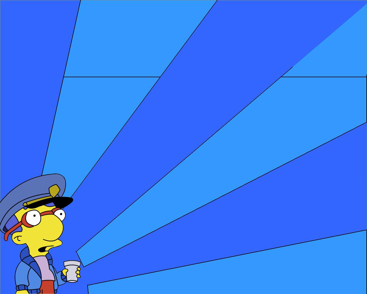 General 1280x1024 The Simpsons Milhouse Van Houten police blue TV series