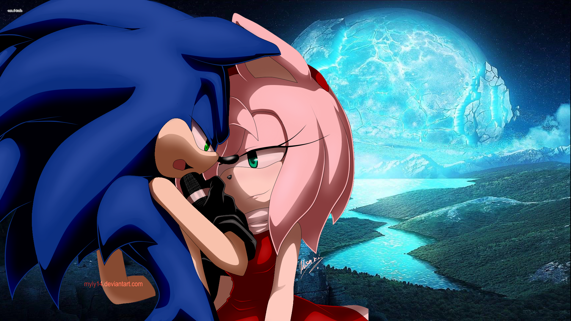 Sonic and amy kiss HD wallpapers