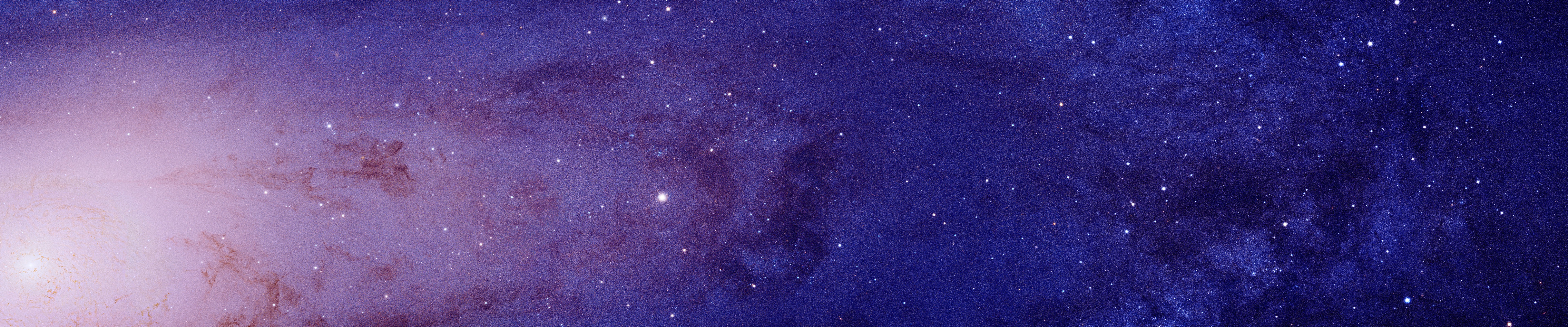 General 7680x1600 Andromeda galaxy space stars closeup multiple display triple screen space art digital art