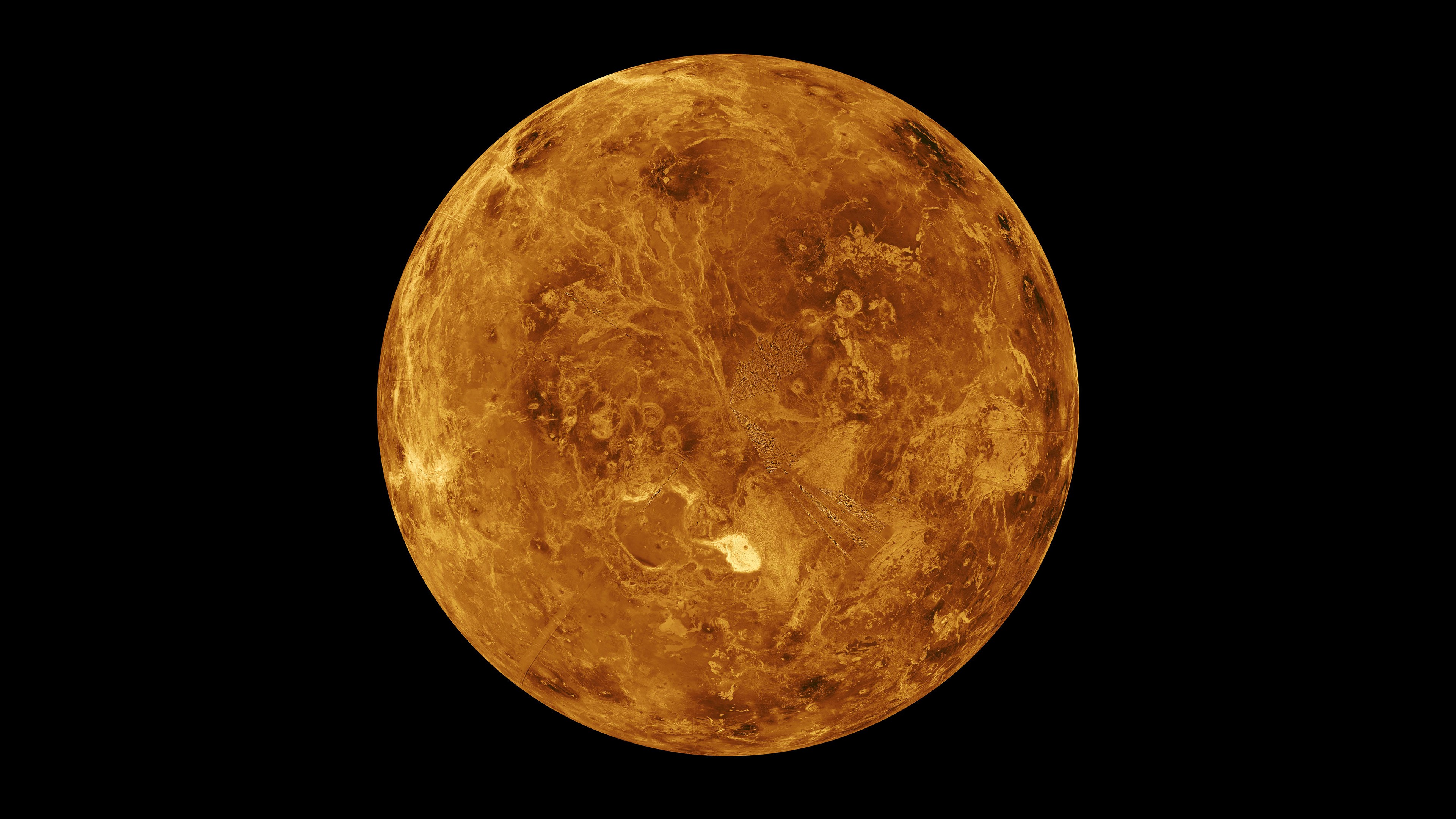 General 3840x2160 space minimalism Venus planet Solar System digital art