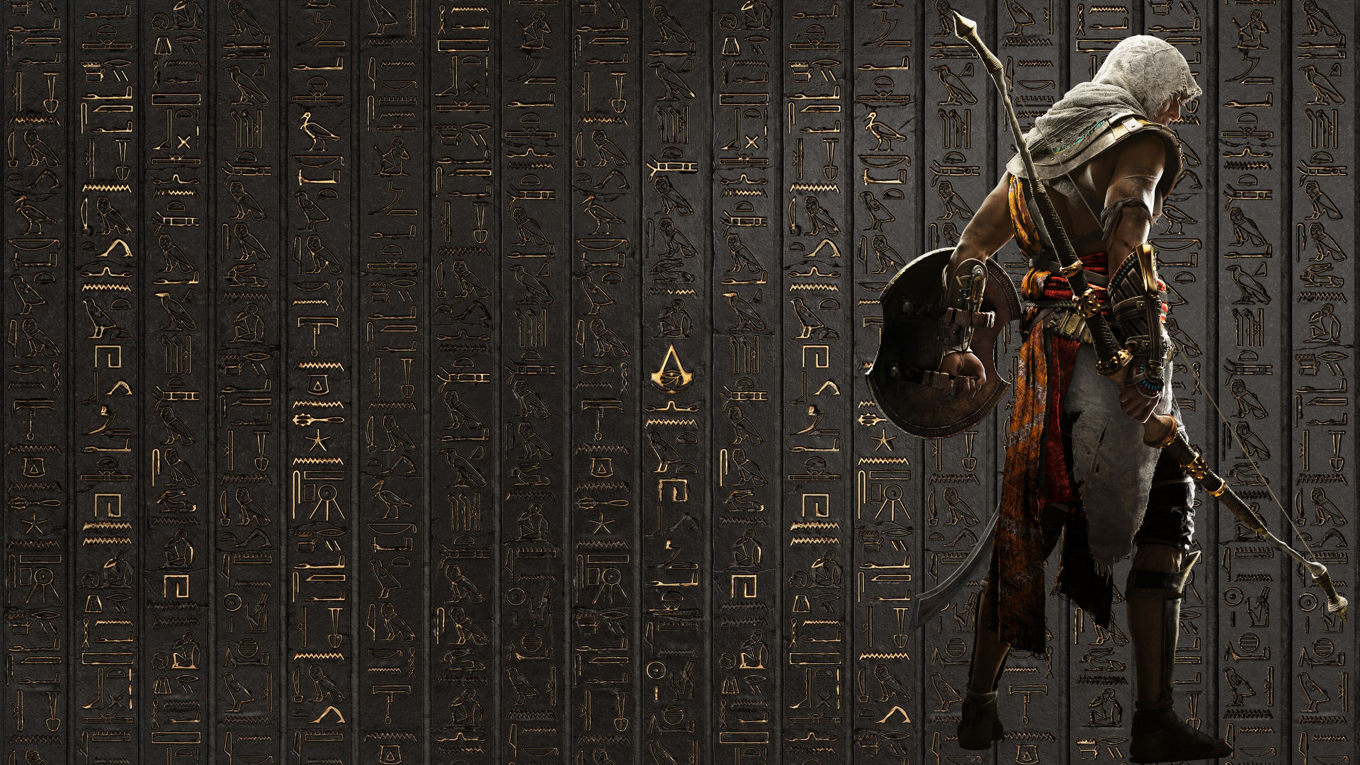 General 1920x1080 hieroglyphs hieroglyphics Assassin's Creed: Origins Assassin's Creed video game characters